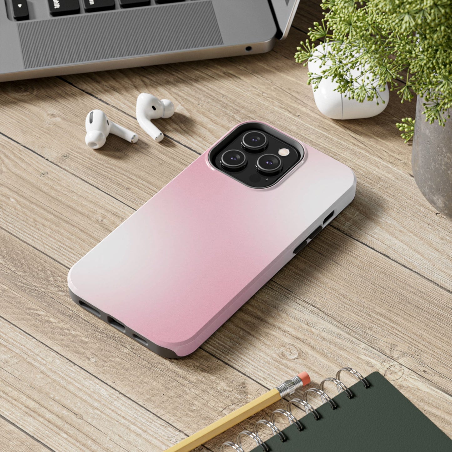 Stylish Tough Phone Cases, Durable Phone Covers, Pink Gradient Phone Case, Gift for Her, Trendy Phone Accessories