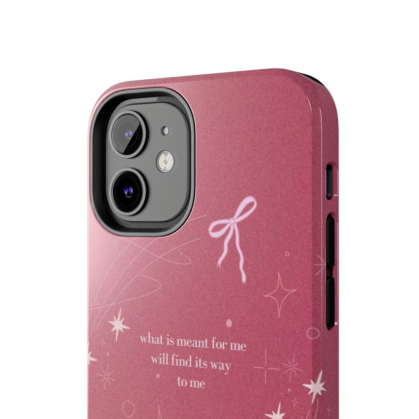 Inspirational Tough Phone Cases - Pink with Stars, Sturdy Protection, Gifts for Her, Motivational Quotes, Everyday Use