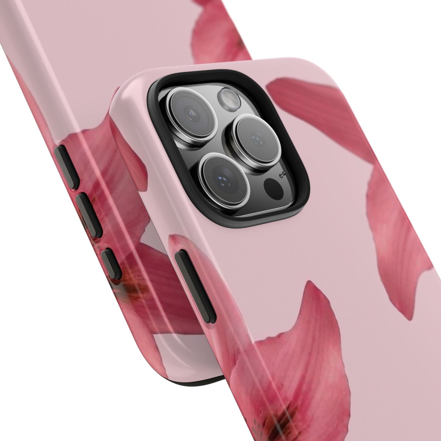 Stylish Floral Phone Case - Tough & Durable, Pink Lily Design, Perfect for Flower Lovers, Gift for Her, Seasonal Accessory, Phone Protection