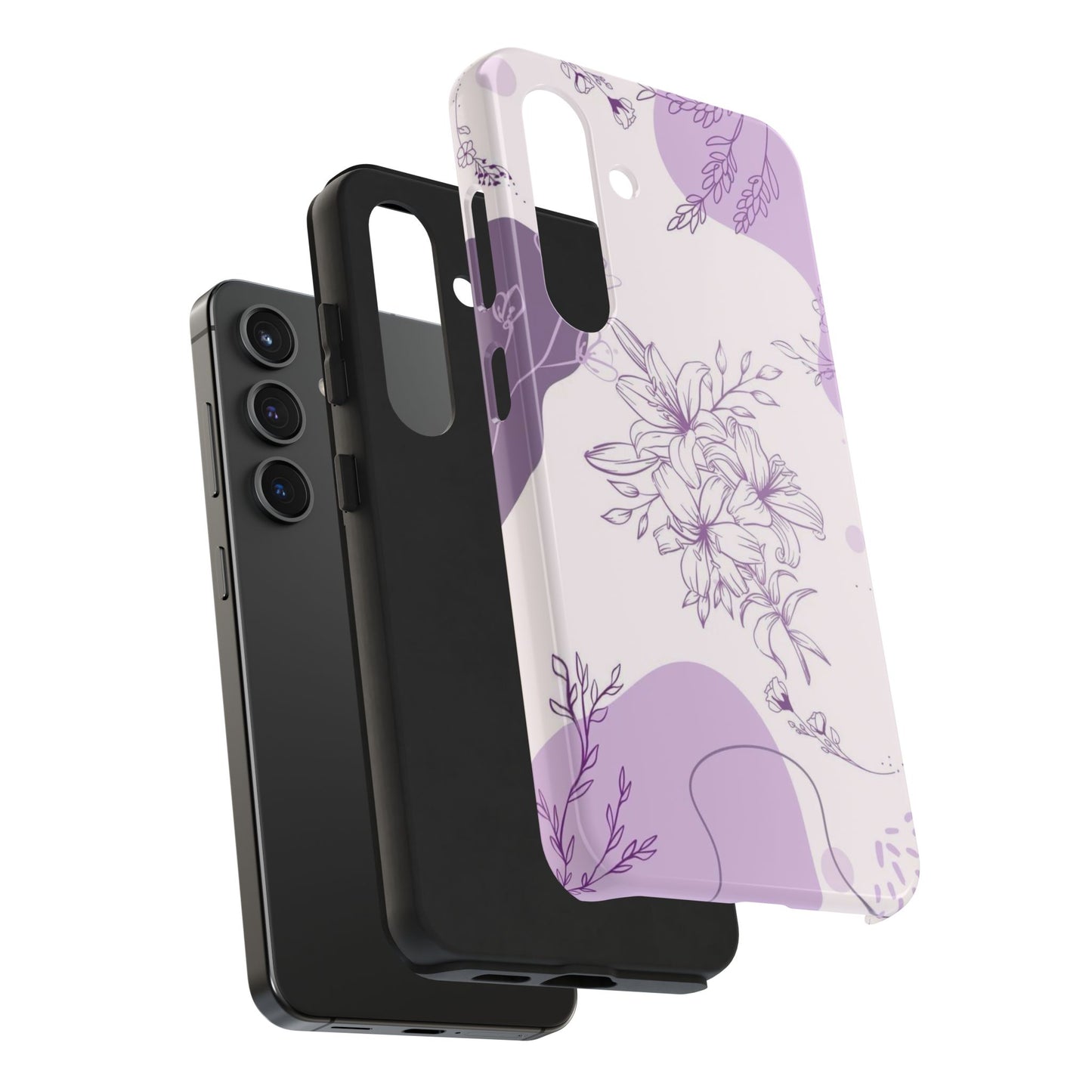 Stylish Floral Tough Phone Cases - Durable Floral Design for Women, Gift for Her, Phone Protection, Nature-Inspired Tech Accessories
