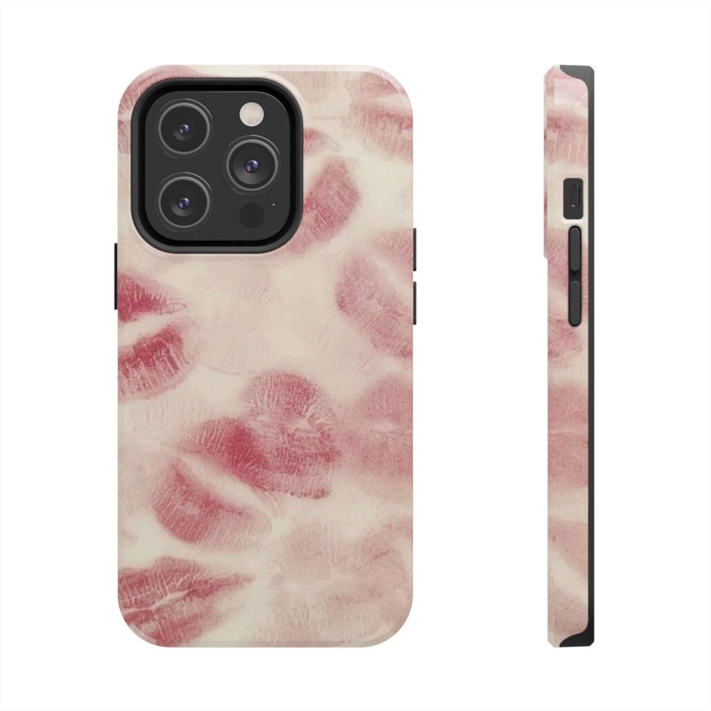 Stylish Kiss Print Phone Cases | Chic Mobile Covers for Trendy Users, Gift for Her, Protective Case, Birthday Present, Valentine's Day
