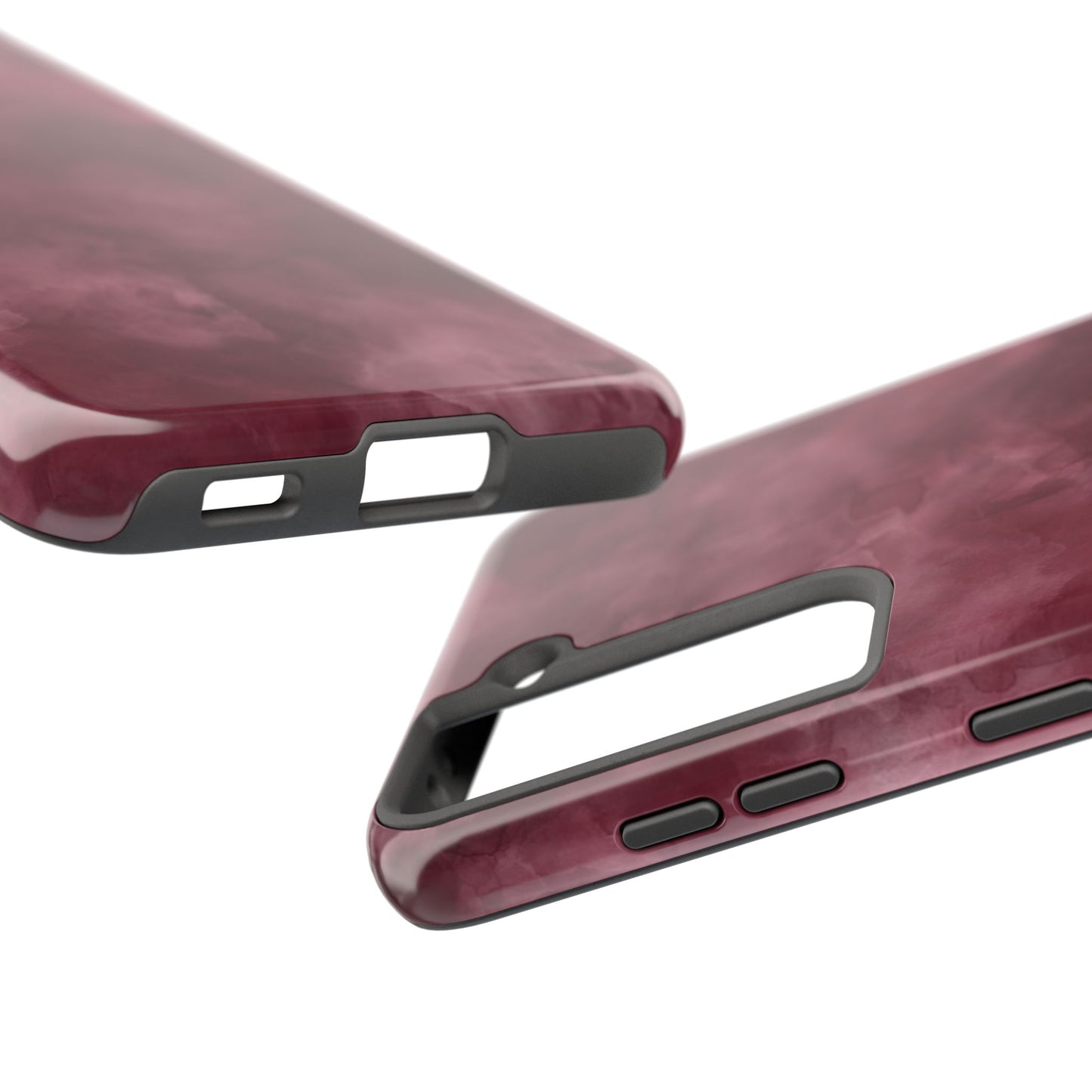 Elegant Burgundy Tough Phone Cases, Stylish Phone Cover, Durable Phone Protector, Unique Gift, Trendy Tech Accessories