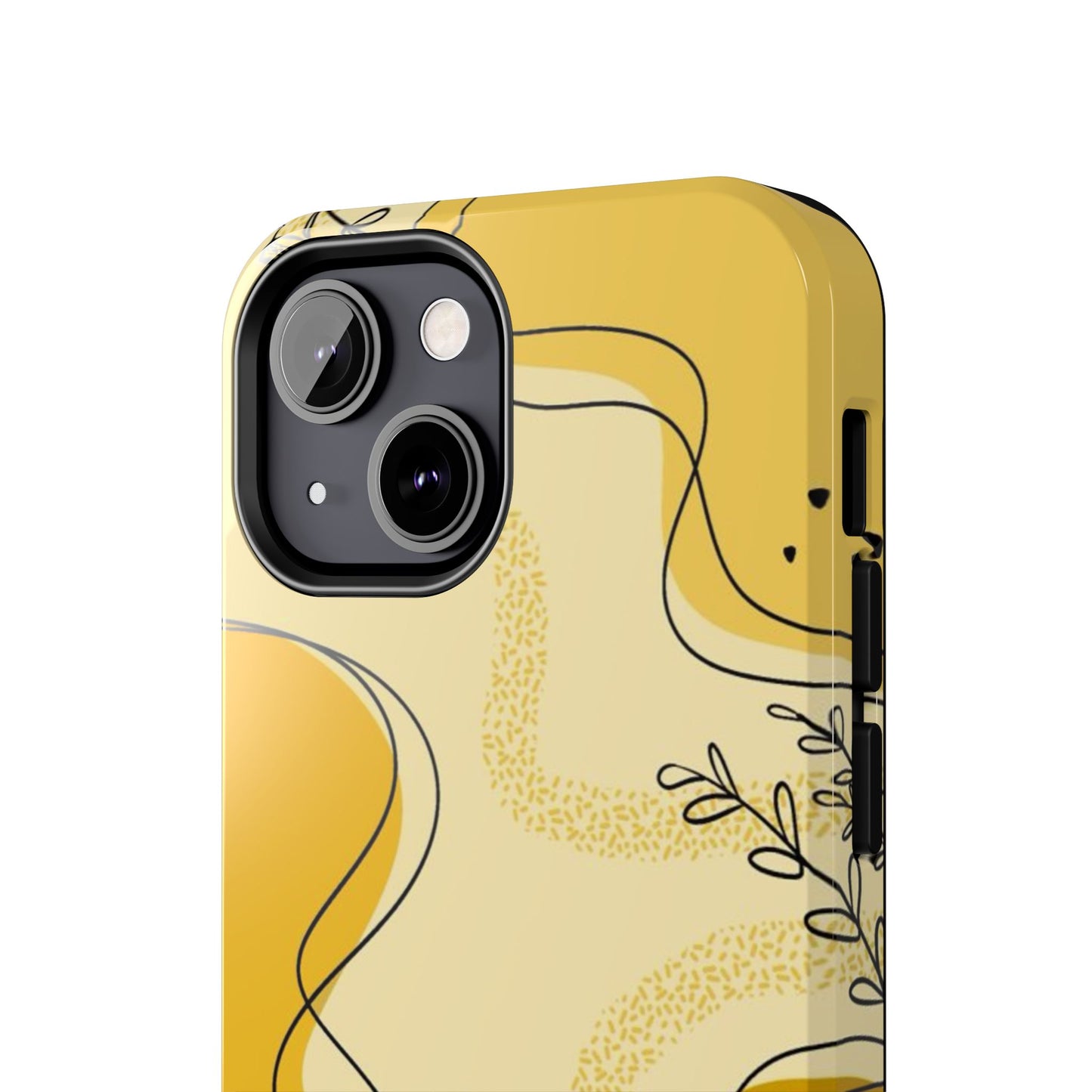 Artistic Yellow Phone Case, Tough Phone Protection, Modern Design, Gifts for Her, Phone Accessories, Unique Cell Phone Cover