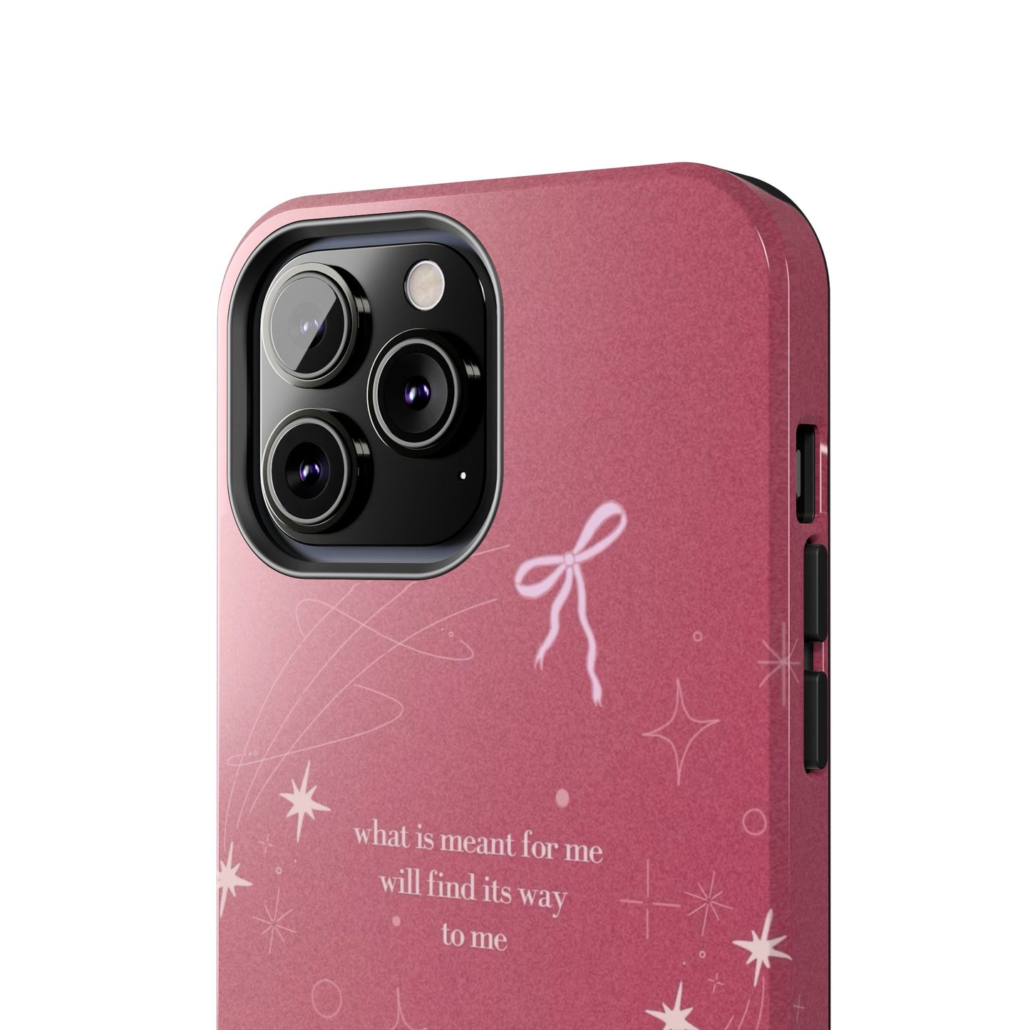Inspirational Tough Phone Cases - Pink with Stars, Sturdy Protection, Gifts for Her, Motivational Quotes, Everyday Use