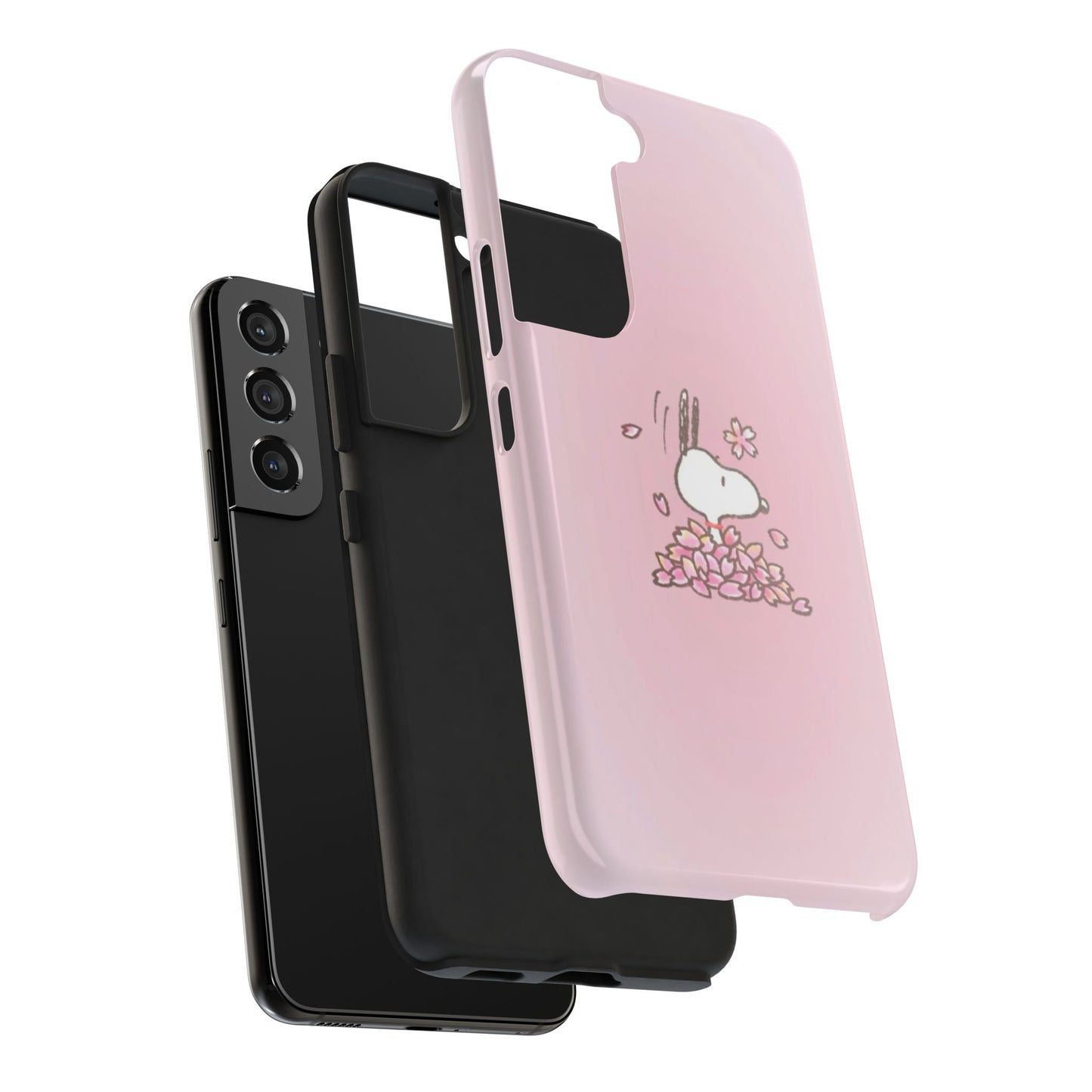 Cute Bunny Floral Tough Phone Cases, Spring Accessories, Gift for Her, Durable Cell Case, Pet Lovers, Unique Spring Decor