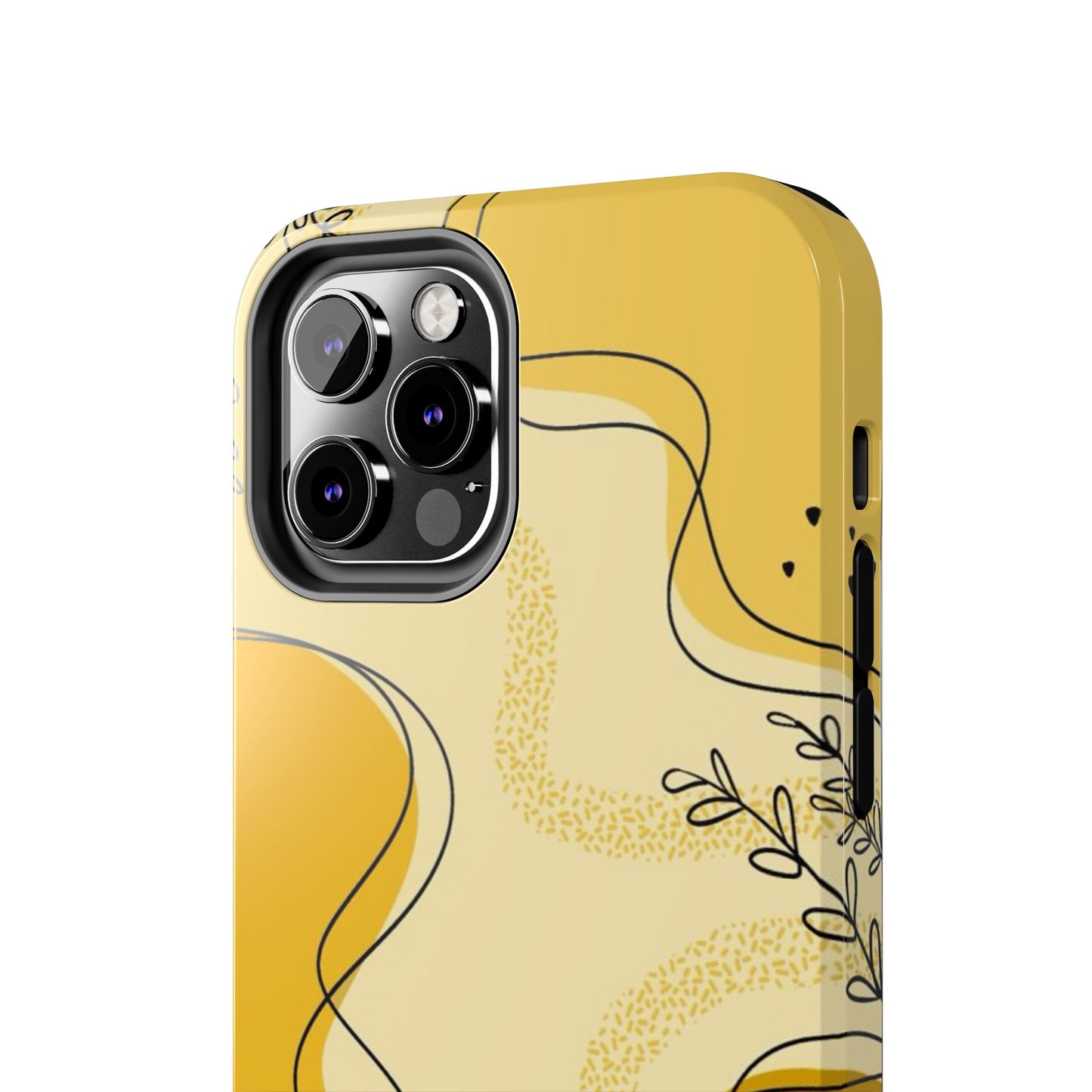 Artistic Yellow Phone Case, Tough Phone Protection, Modern Design, Gifts for Her, Phone Accessories, Unique Cell Phone Cover