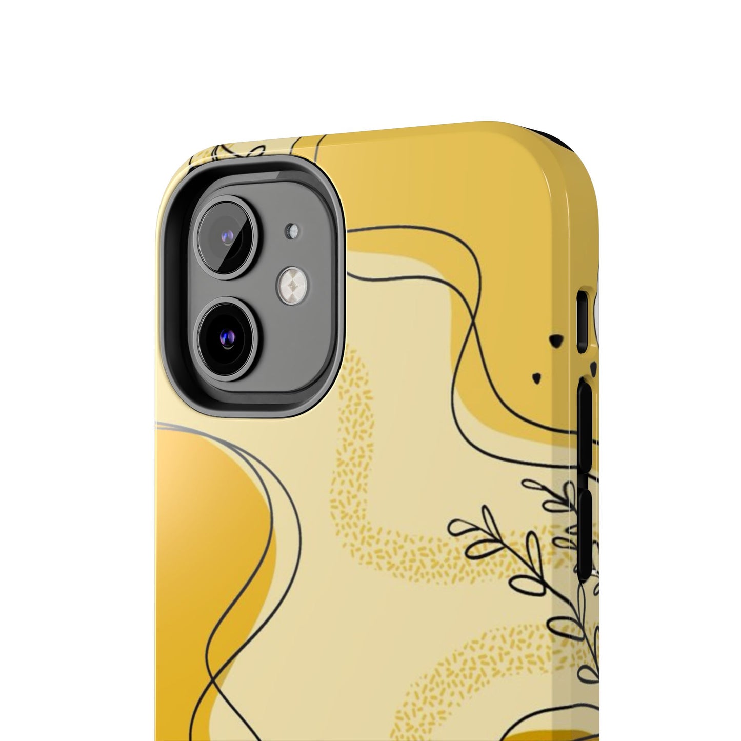 Artistic Yellow Phone Case, Tough Phone Protection, Modern Design, Gifts for Her, Phone Accessories, Unique Cell Phone Cover