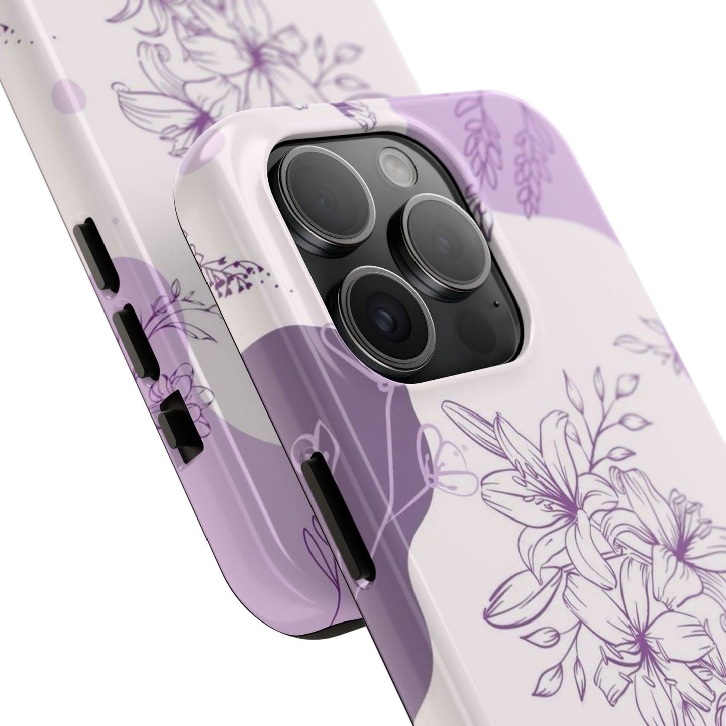 Stylish Floral Tough Phone Cases - Durable Floral Design for Women, Gift for Her, Phone Protection, Nature-Inspired Tech Accessories