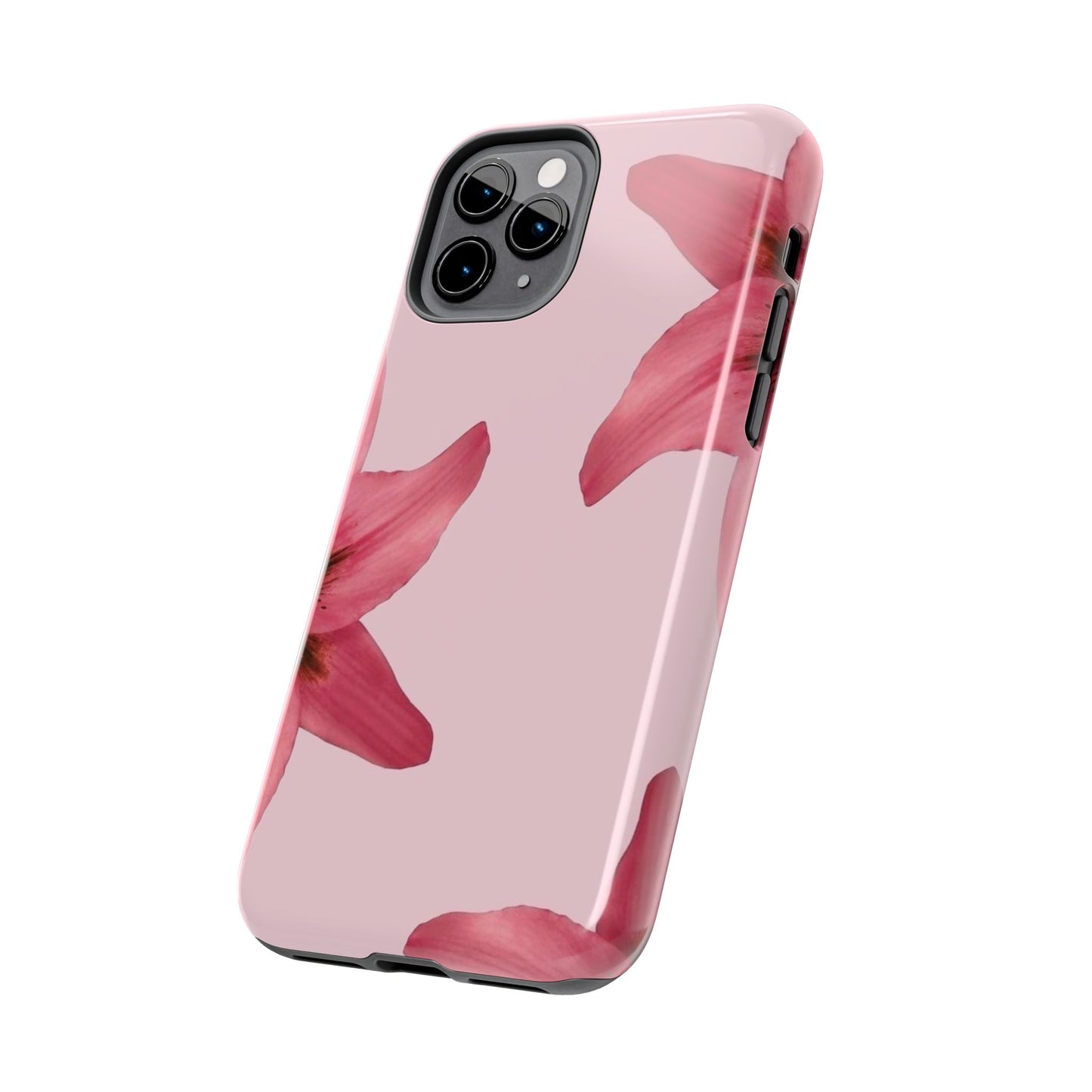 Stylish Floral Phone Case - Tough & Durable, Pink Lily Design, Perfect for Flower Lovers, Gift for Her, Seasonal Accessory, Phone Protection