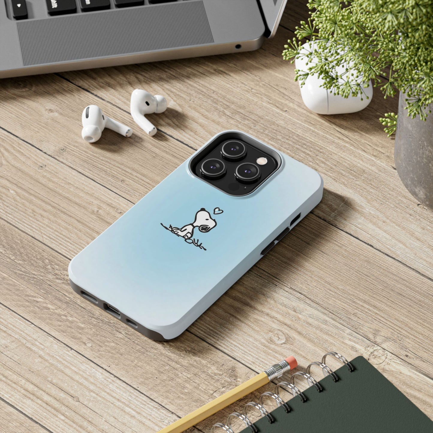 Snoopy Love Tough Phone Cases, Durable Phone Covers for Dog Lovers, Cute Gift for Birthdays, Valentine's Day, Pet Enthusiasts