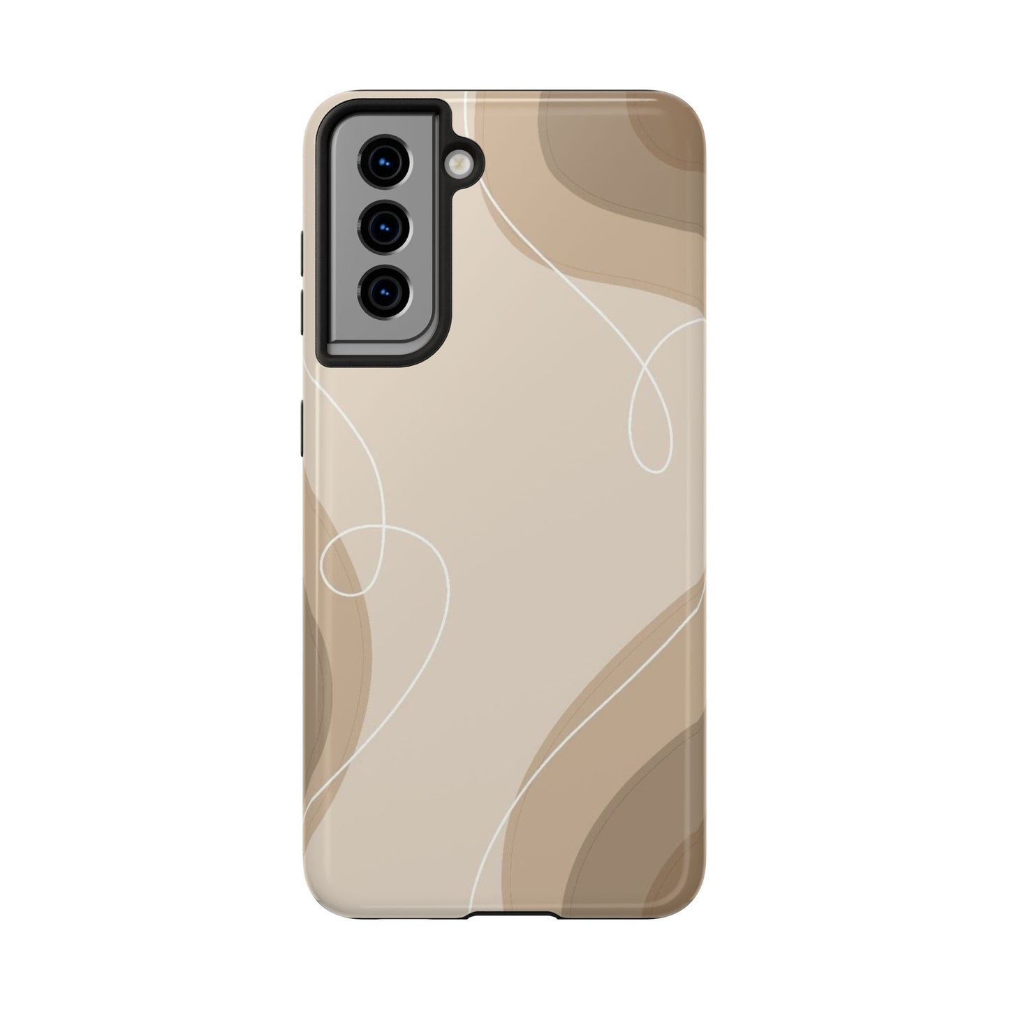 Abstract Wave Tough Phone Cases, Modern Phone Covers, Stylish Protective Cases, Gift for Her, Minimalist Design