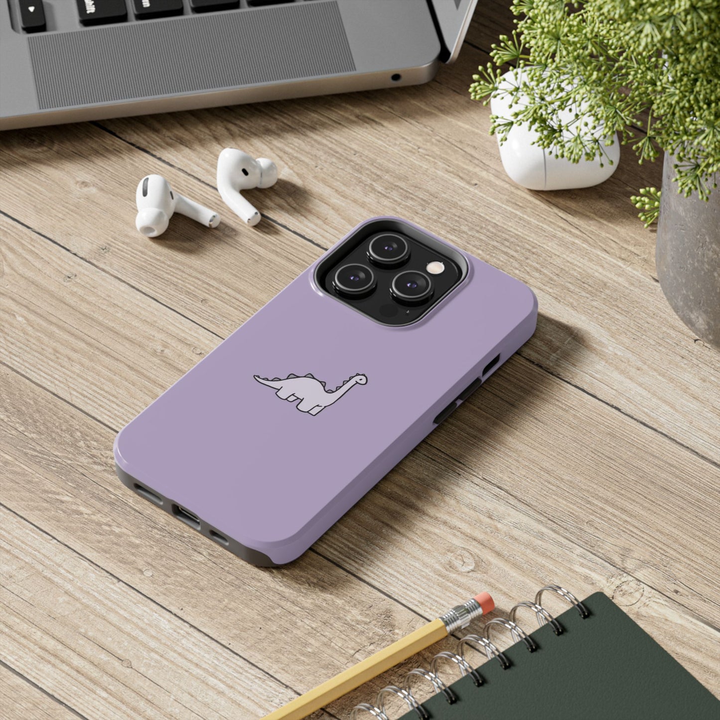 Cute Dinosaur Tough Phone Cases, Kid-Friendly Phone Covers, Dinosaur Gifts for Kids, Purple Phone Accessories, Durable Cases