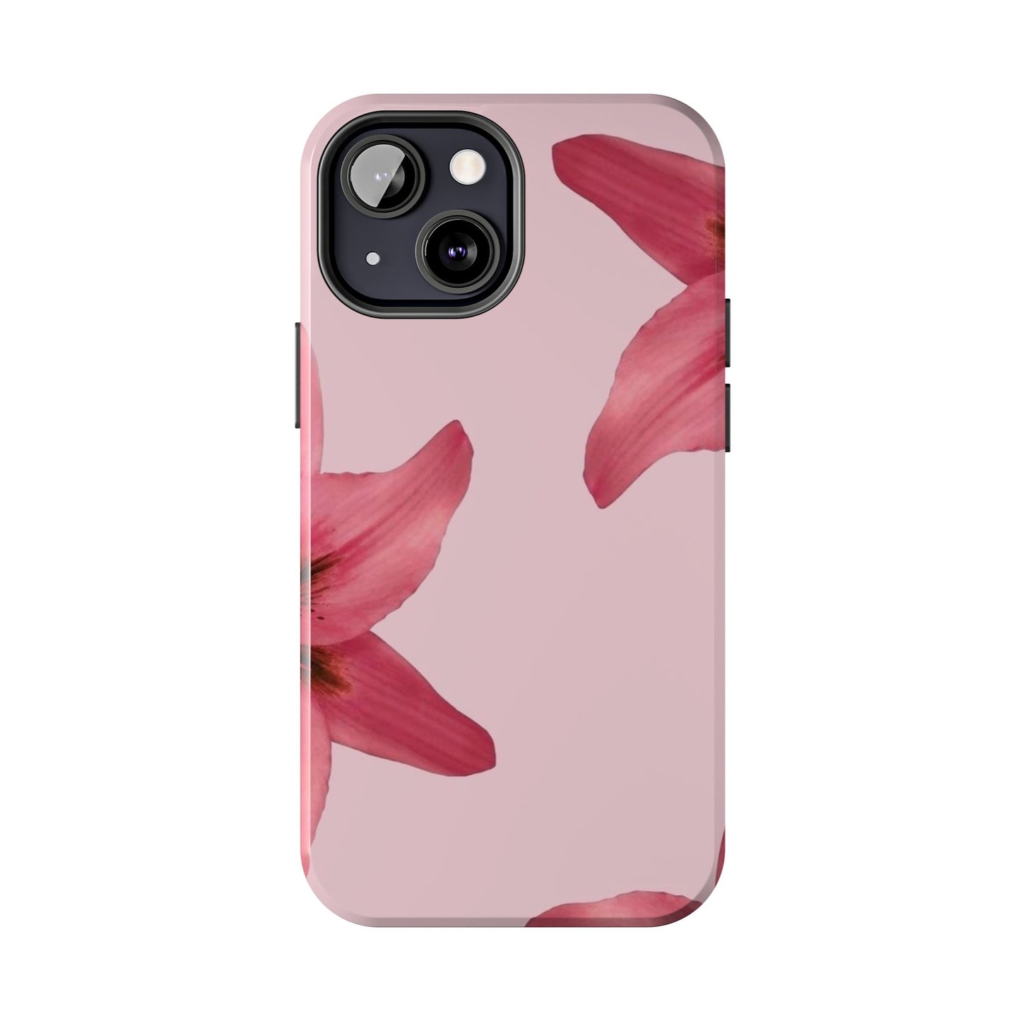 Stylish Floral Phone Case - Tough & Durable, Pink Lily Design, Perfect for Flower Lovers, Gift for Her, Seasonal Accessory, Phone Protection