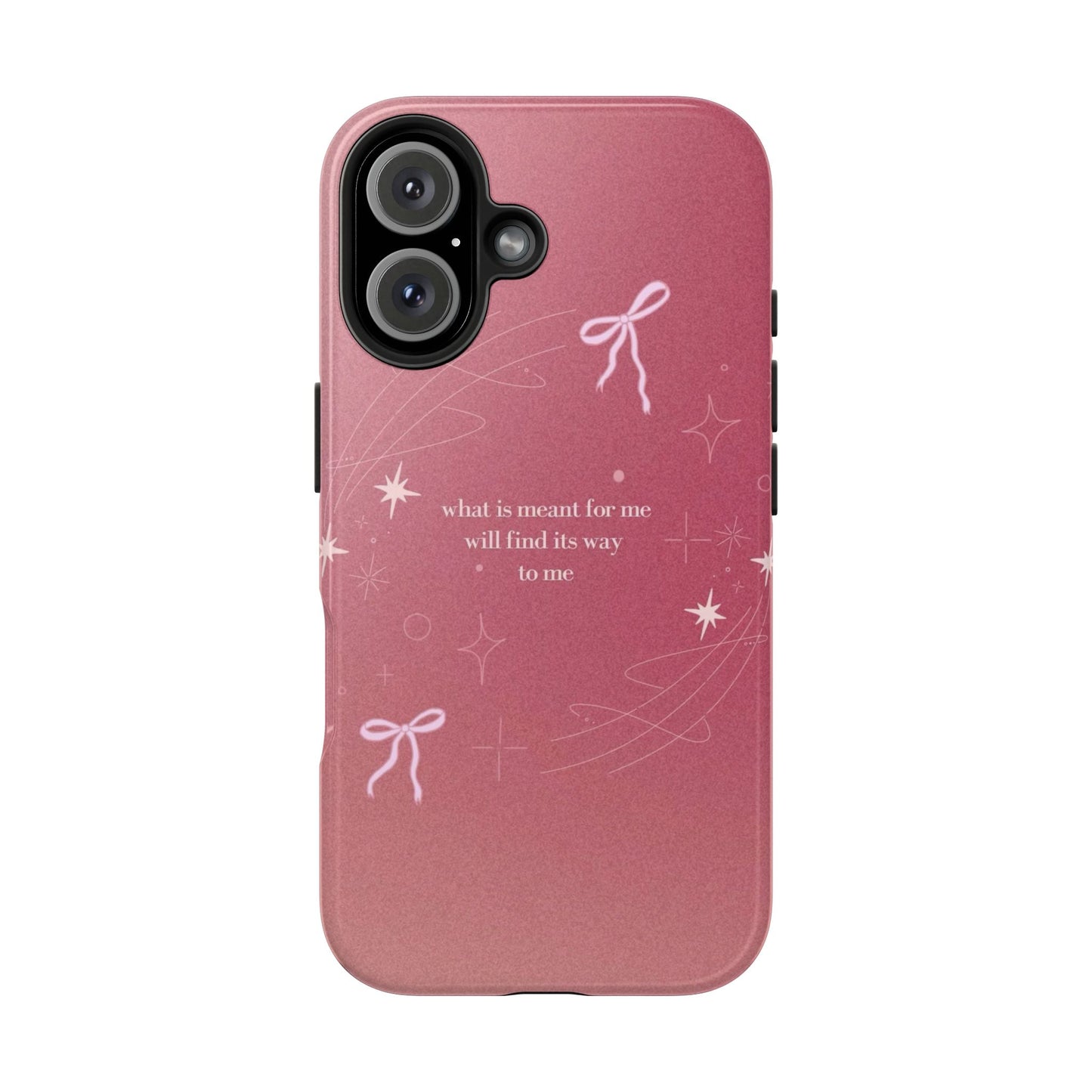 Inspirational Tough Phone Cases - Pink with Stars, Sturdy Protection, Gifts for Her, Motivational Quotes, Everyday Use