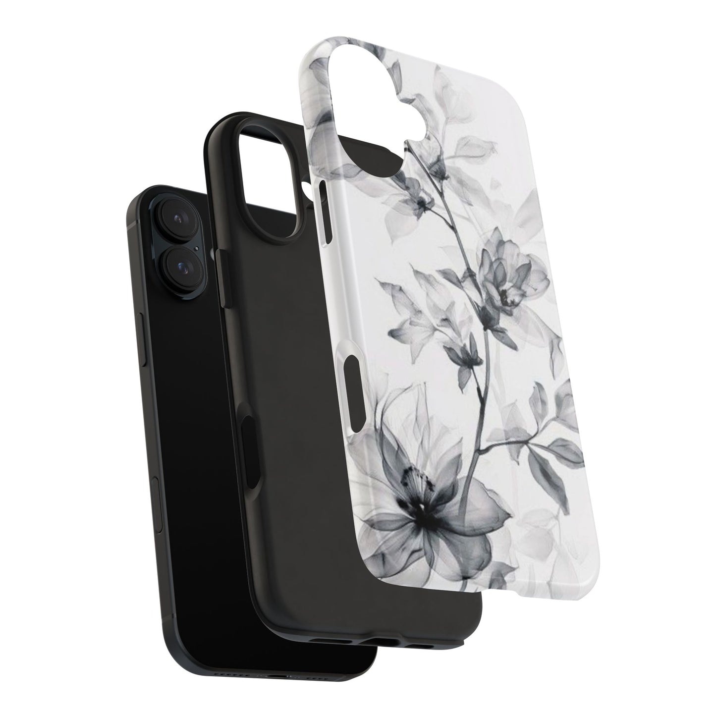 Elegant Floral Tough Phone Cases, Durable Phone Cover, Gift for Her, Protective Case, Floral Design, Stylish Accessory