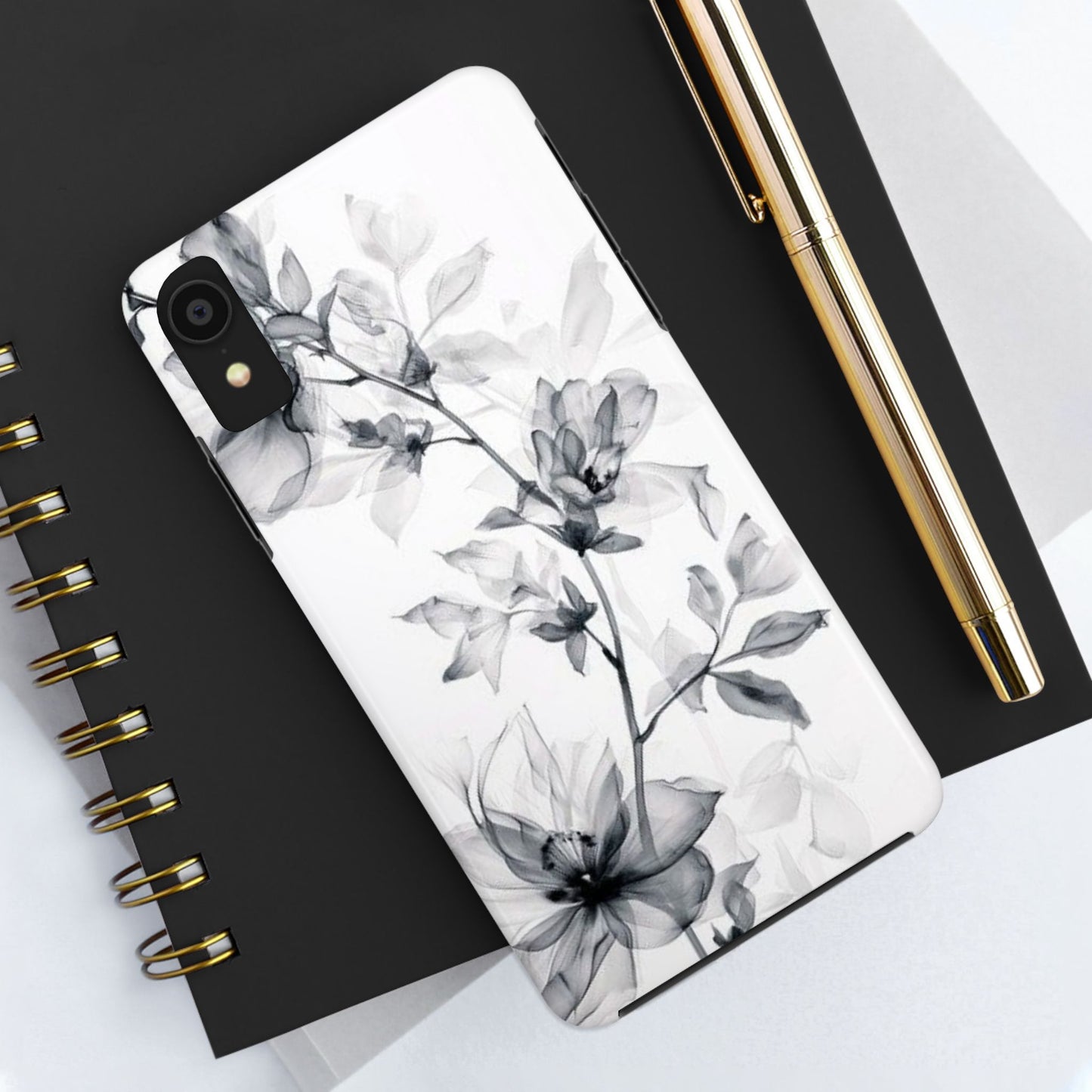 Elegant Floral Tough Phone Cases, Durable Phone Cover, Gift for Her, Protective Case, Floral Design, Stylish Accessory