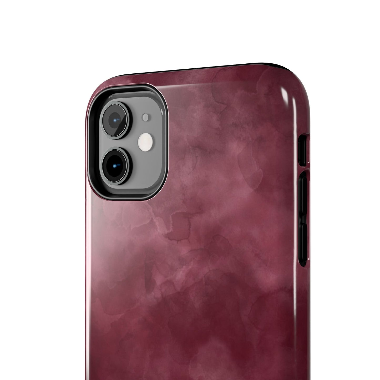 Elegant Burgundy Tough Phone Cases, Stylish Phone Cover, Durable Phone Protector, Unique Gift, Trendy Tech Accessories