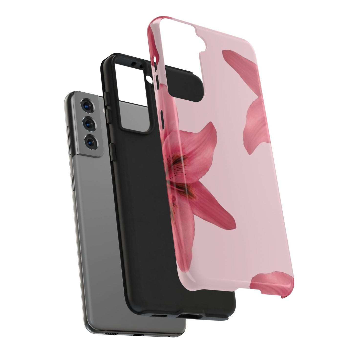 Stylish Floral Phone Case - Tough & Durable, Pink Lily Design, Perfect for Flower Lovers, Gift for Her, Seasonal Accessory, Phone Protection