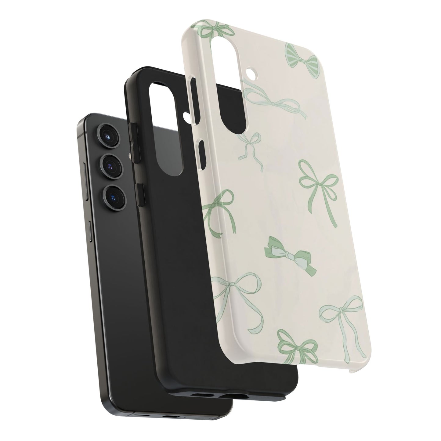 Delicate Bow Phone Cases, Floral Phone Covers, Cute Tech Accessories, Gift for Her, Pastel Aesthetic, Birthday Gifts