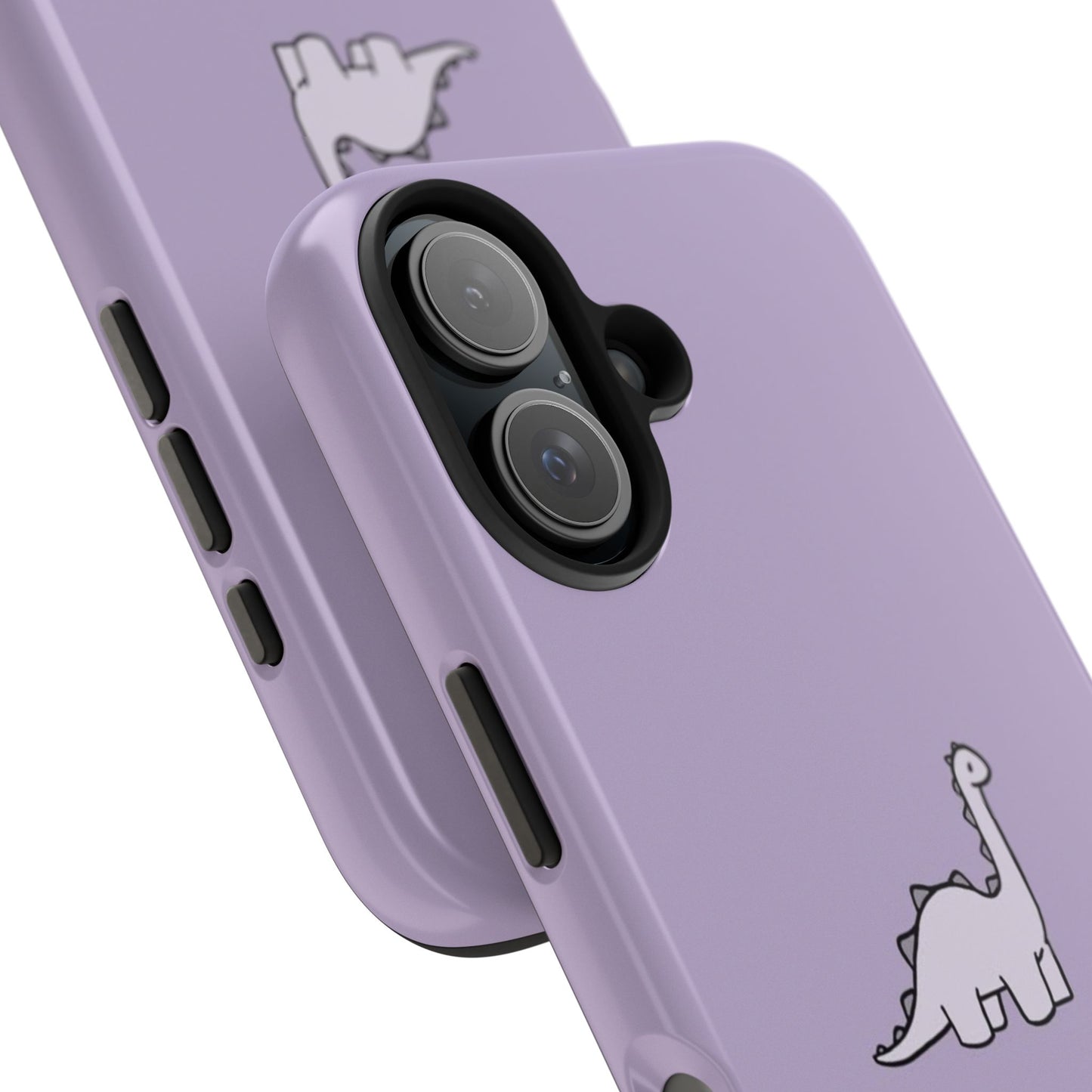 Cute Dinosaur Tough Phone Cases, Kid-Friendly Phone Covers, Dinosaur Gifts for Kids, Purple Phone Accessories, Durable Cases