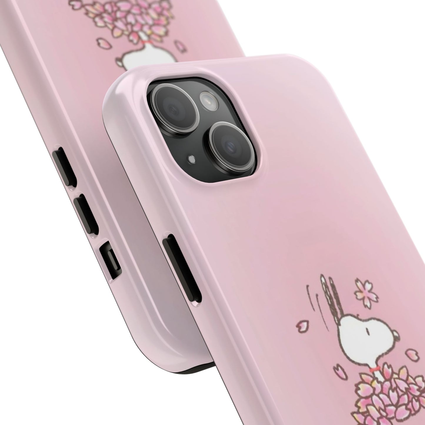 Cute Bunny Floral Tough Phone Cases, Spring Accessories, Gift for Her, Durable Cell Case, Pet Lovers, Unique Spring Decor
