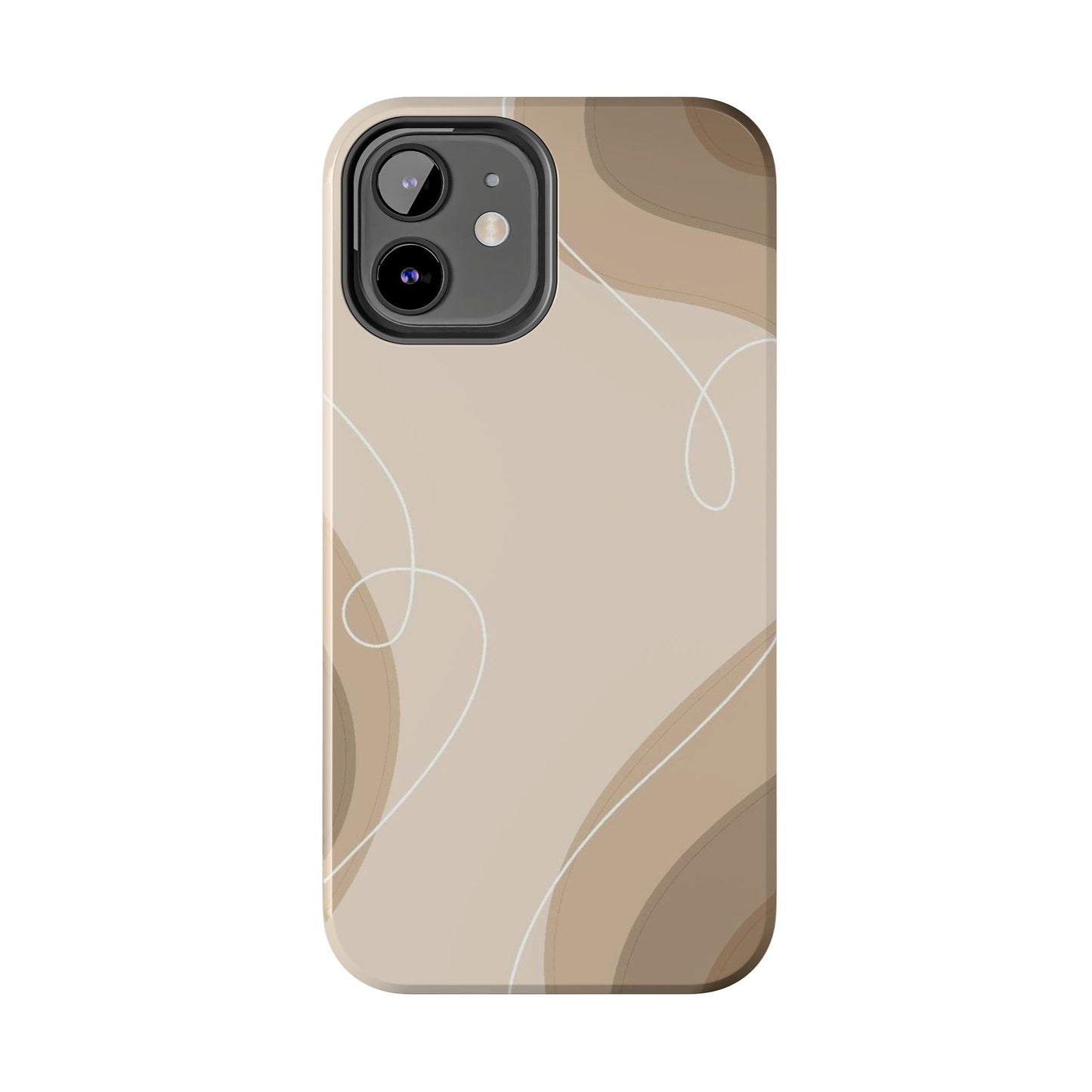 Abstract Wave Tough Phone Cases, Modern Phone Covers, Stylish Protective Cases, Gift for Her, Minimalist Design