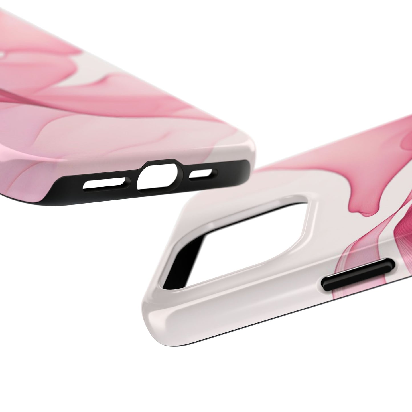 Elegant Tough Phone Cases | Stylish Shockproof Covers for Women | Trendy Gift for Birthdays, Holidays, or Any Occasion, Pink Flow Design