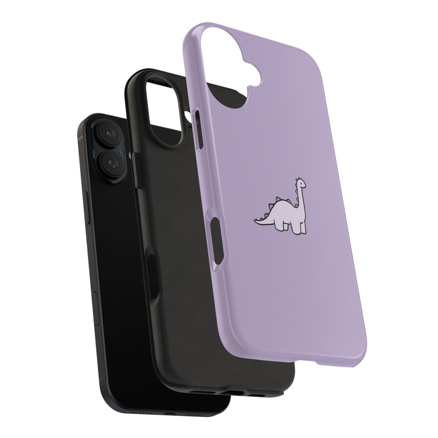 Cute Dinosaur Tough Phone Cases, Kid-Friendly Phone Covers, Dinosaur Gifts for Kids, Purple Phone Accessories, Durable Cases