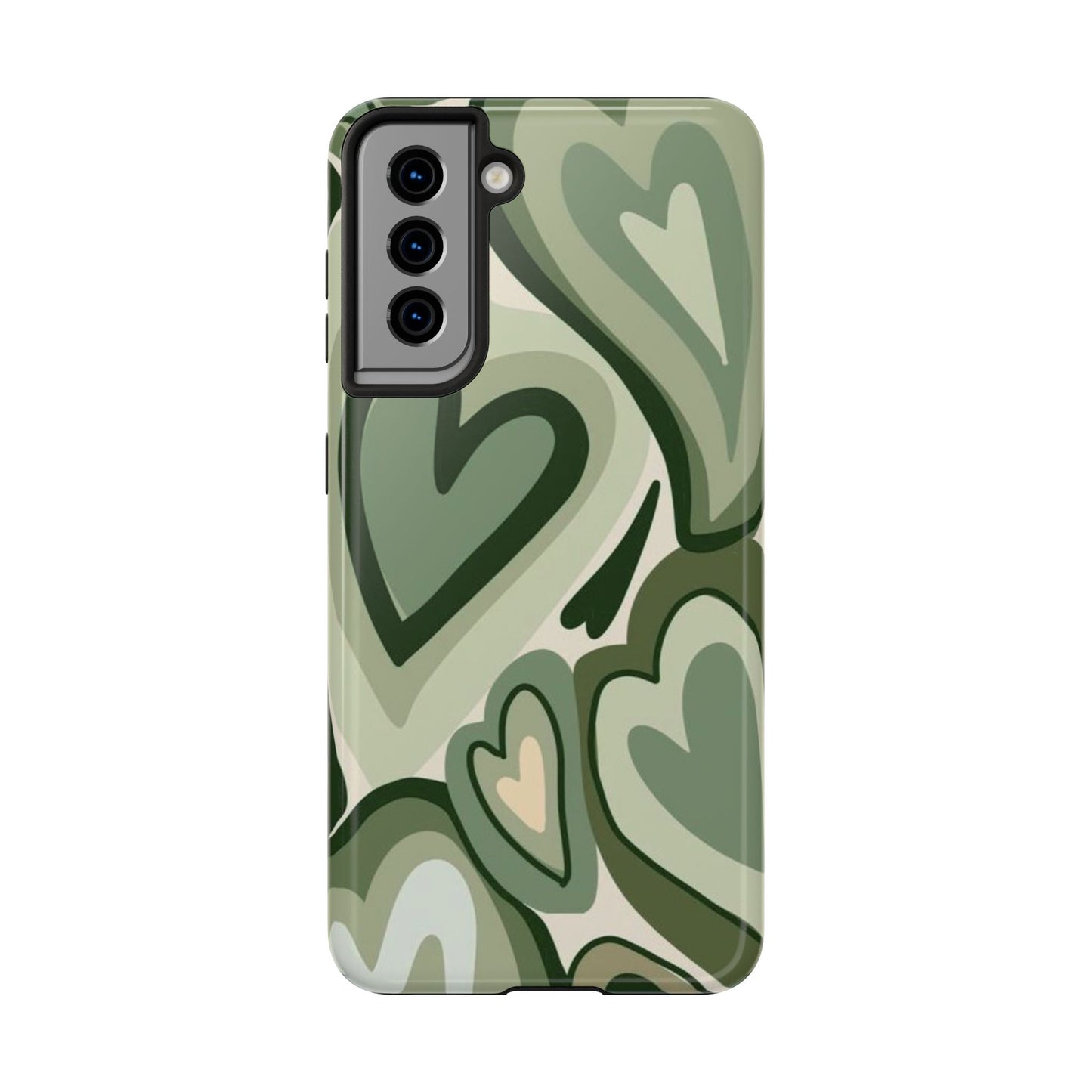 Heartfelt Patterned Tough Phone Cases, Cute Phone Cases, Gift for Her, Valentine's Day, Trendy Accessories, Nature-Inspired Design