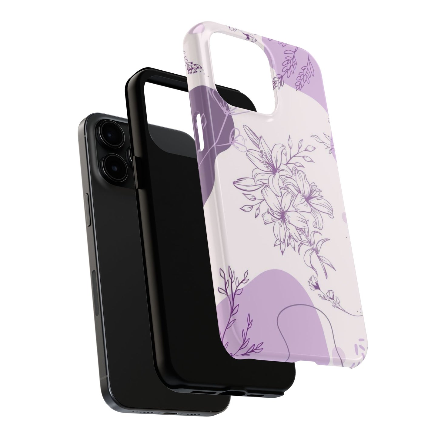 Stylish Floral Tough Phone Cases - Durable Floral Design for Women, Gift for Her, Phone Protection, Nature-Inspired Tech Accessories
