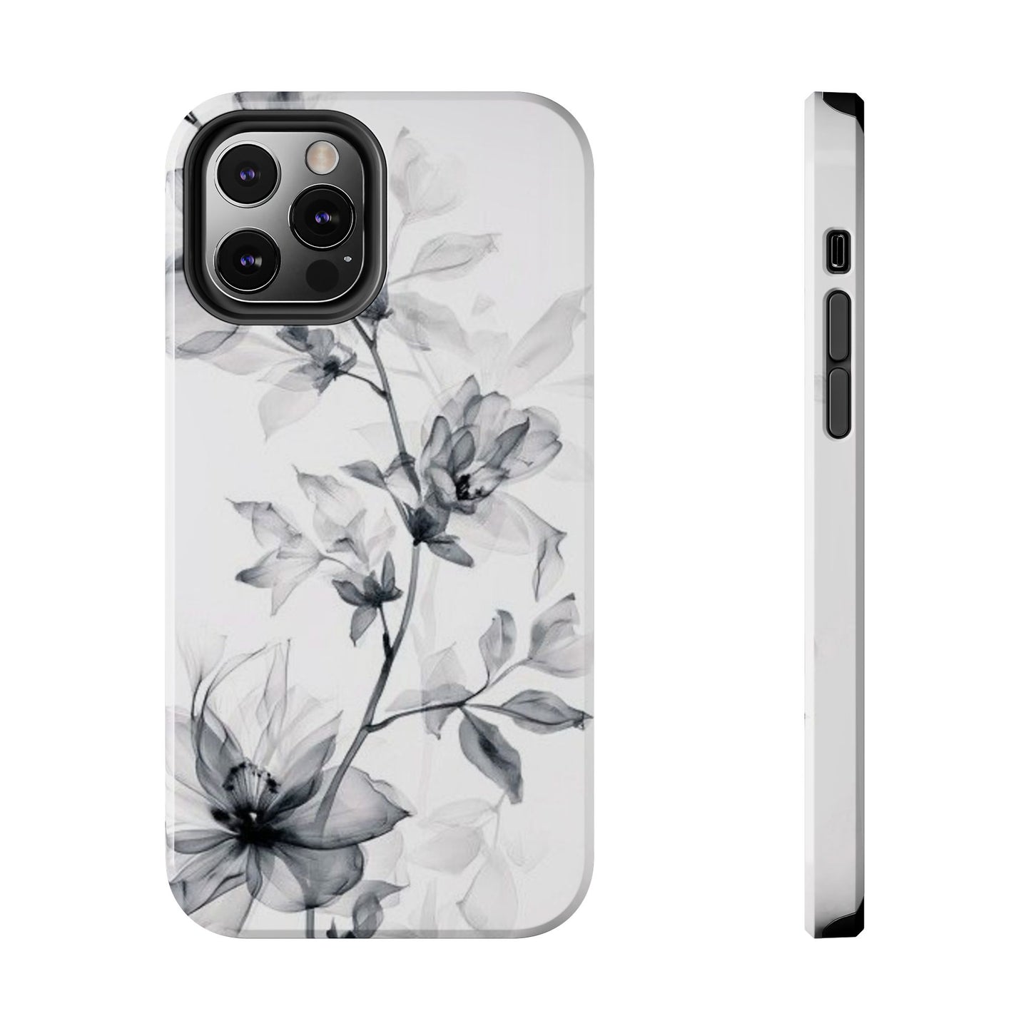 Elegant Floral Tough Phone Cases, Durable Phone Cover, Gift for Her, Protective Case, Floral Design, Stylish Accessory
