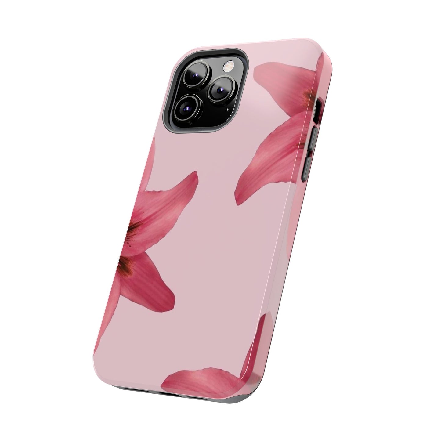 Stylish Floral Phone Case - Tough & Durable, Pink Lily Design, Perfect for Flower Lovers, Gift for Her, Seasonal Accessory, Phone Protection