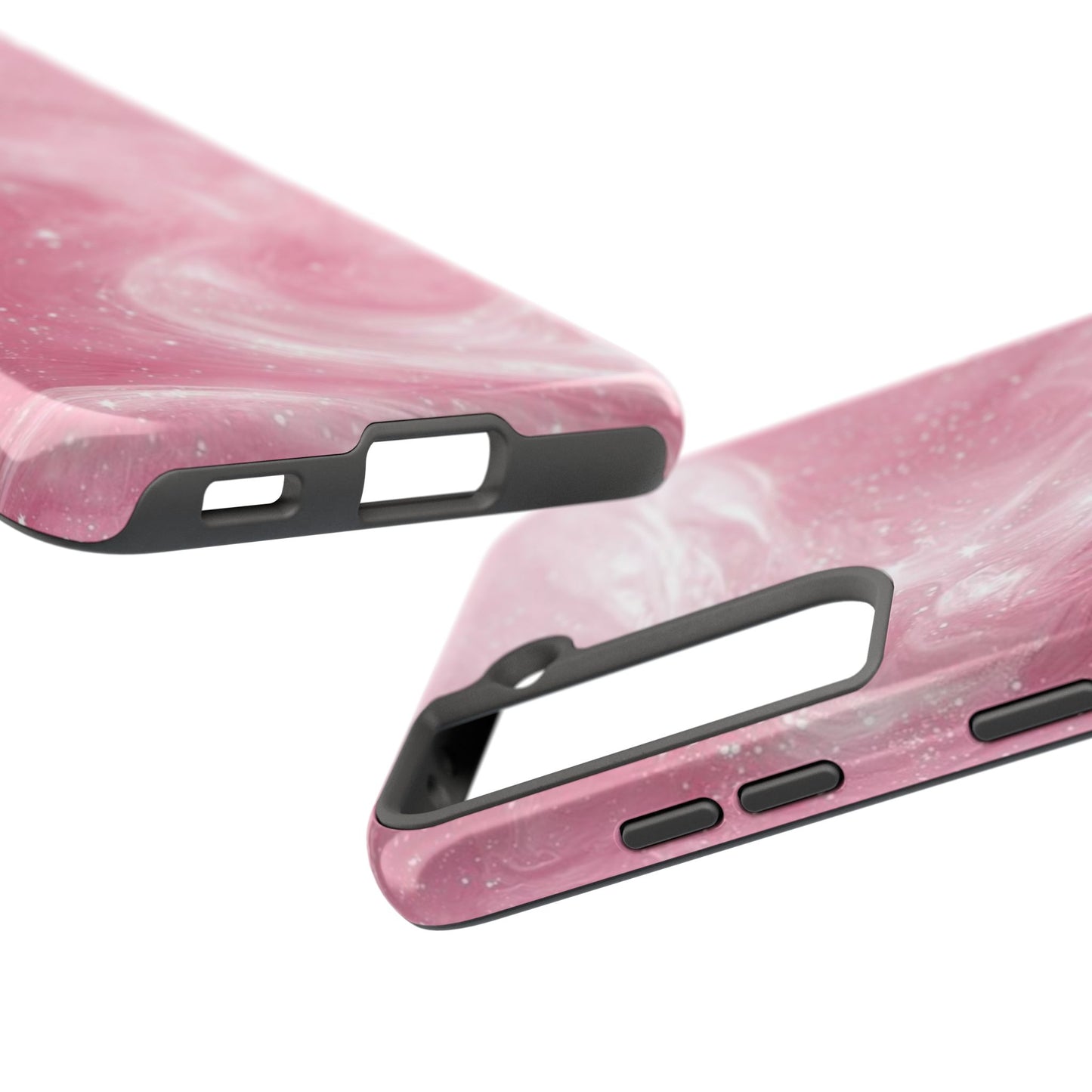 Stylish Tough Phone Cases - Pink Marble Design, Phone Cover for Women, Durable Protection, Trendy Gift, Birthday Present, Everyday Use