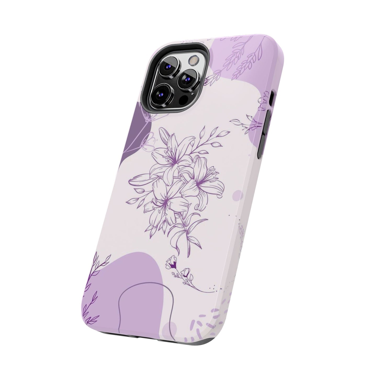 Stylish Floral Tough Phone Cases - Durable Floral Design for Women, Gift for Her, Phone Protection, Nature-Inspired Tech Accessories