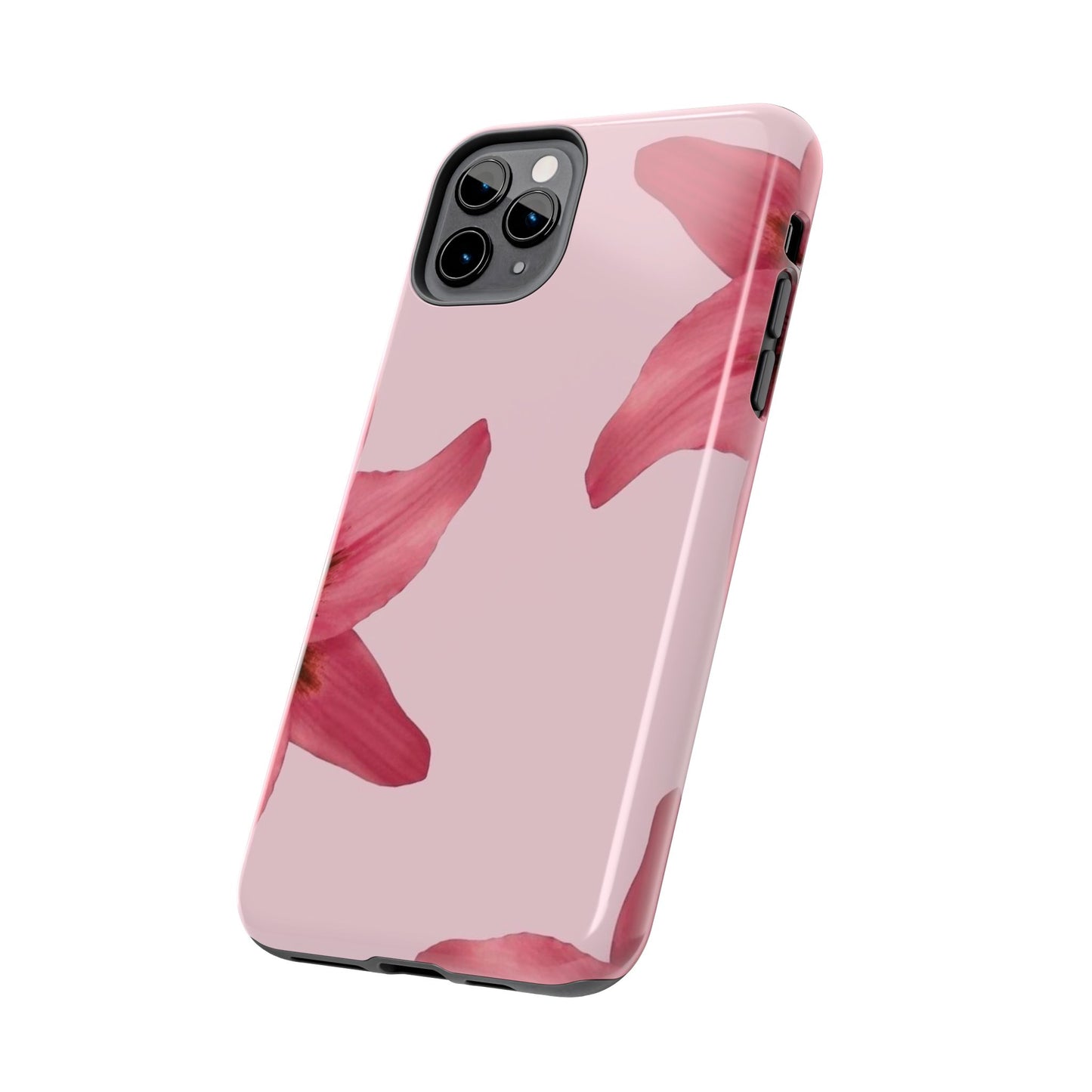 Stylish Floral Phone Case - Tough & Durable, Pink Lily Design, Perfect for Flower Lovers, Gift for Her, Seasonal Accessory, Phone Protection
