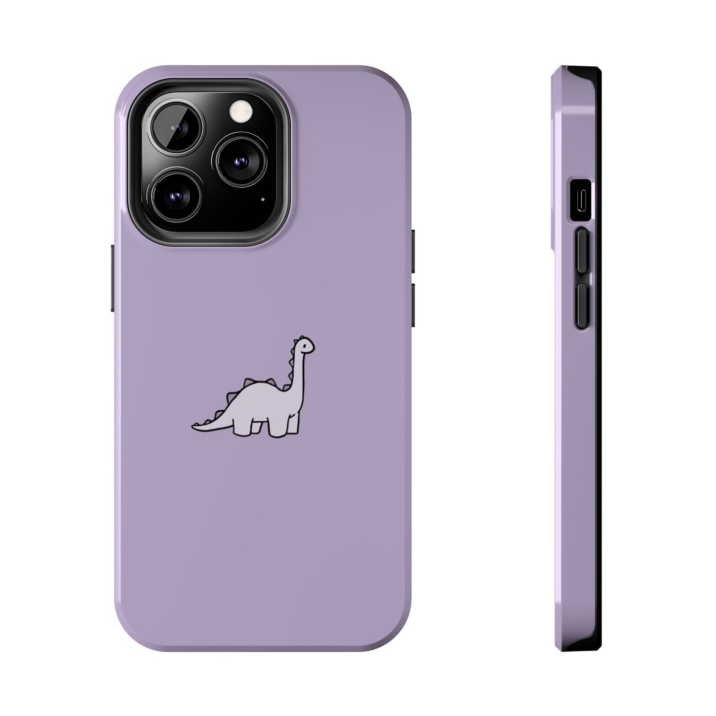 Cute Dinosaur Tough Phone Cases, Kid-Friendly Phone Covers, Dinosaur Gifts for Kids, Purple Phone Accessories, Durable Cases