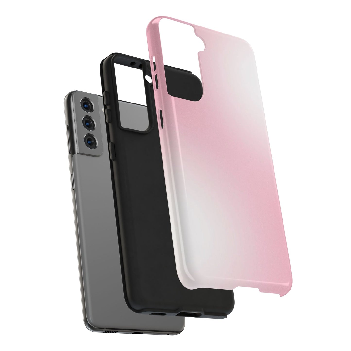 Stylish Tough Phone Cases, Durable Phone Covers, Pink Gradient Phone Case, Gift for Her, Trendy Phone Accessories