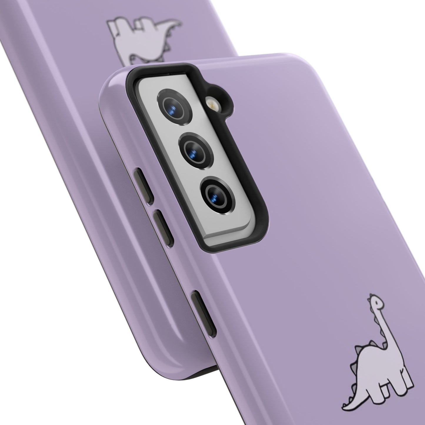 Cute Dinosaur Tough Phone Cases, Kid-Friendly Phone Covers, Dinosaur Gifts for Kids, Purple Phone Accessories, Durable Cases