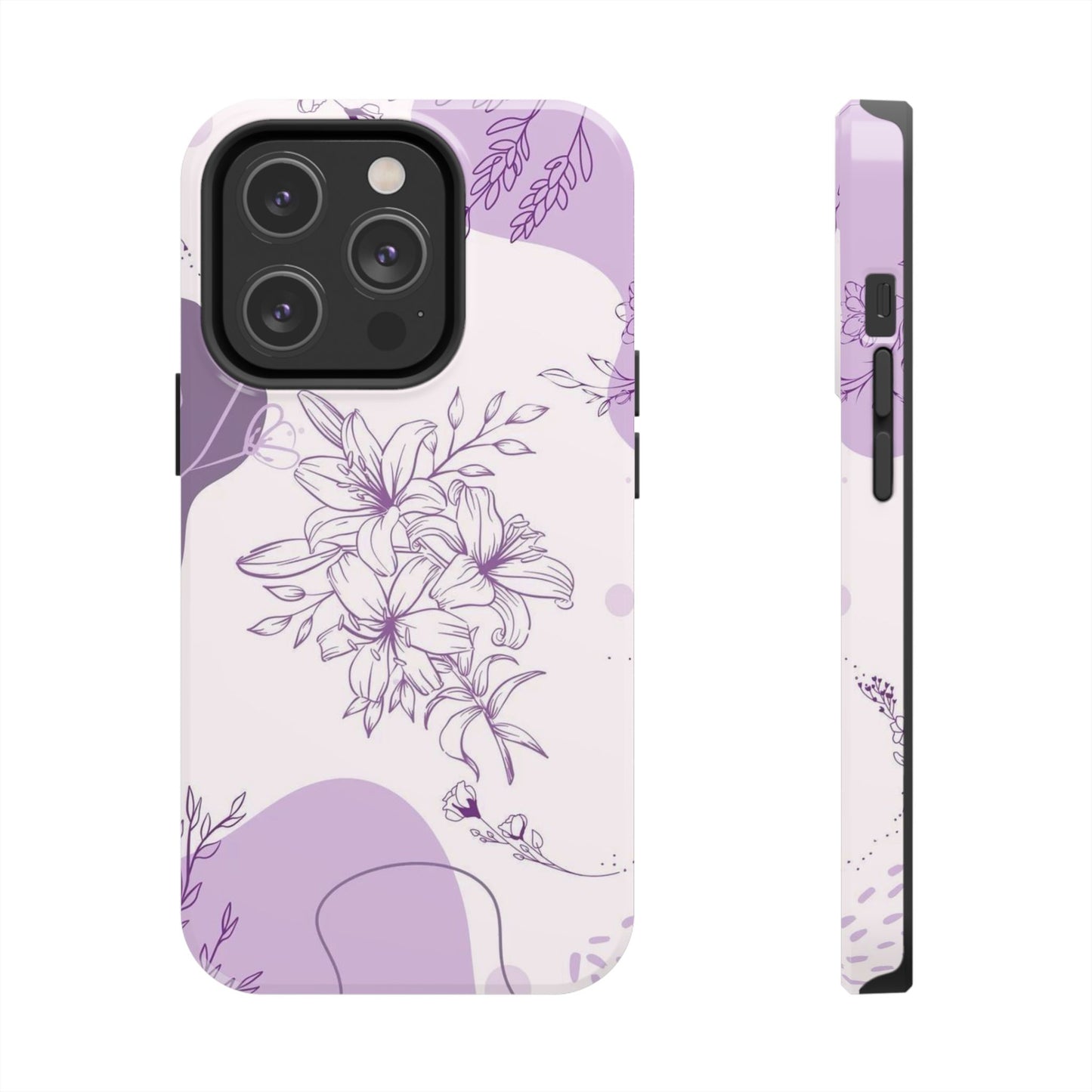 Stylish Floral Tough Phone Cases - Durable Floral Design for Women, Gift for Her, Phone Protection, Nature-Inspired Tech Accessories