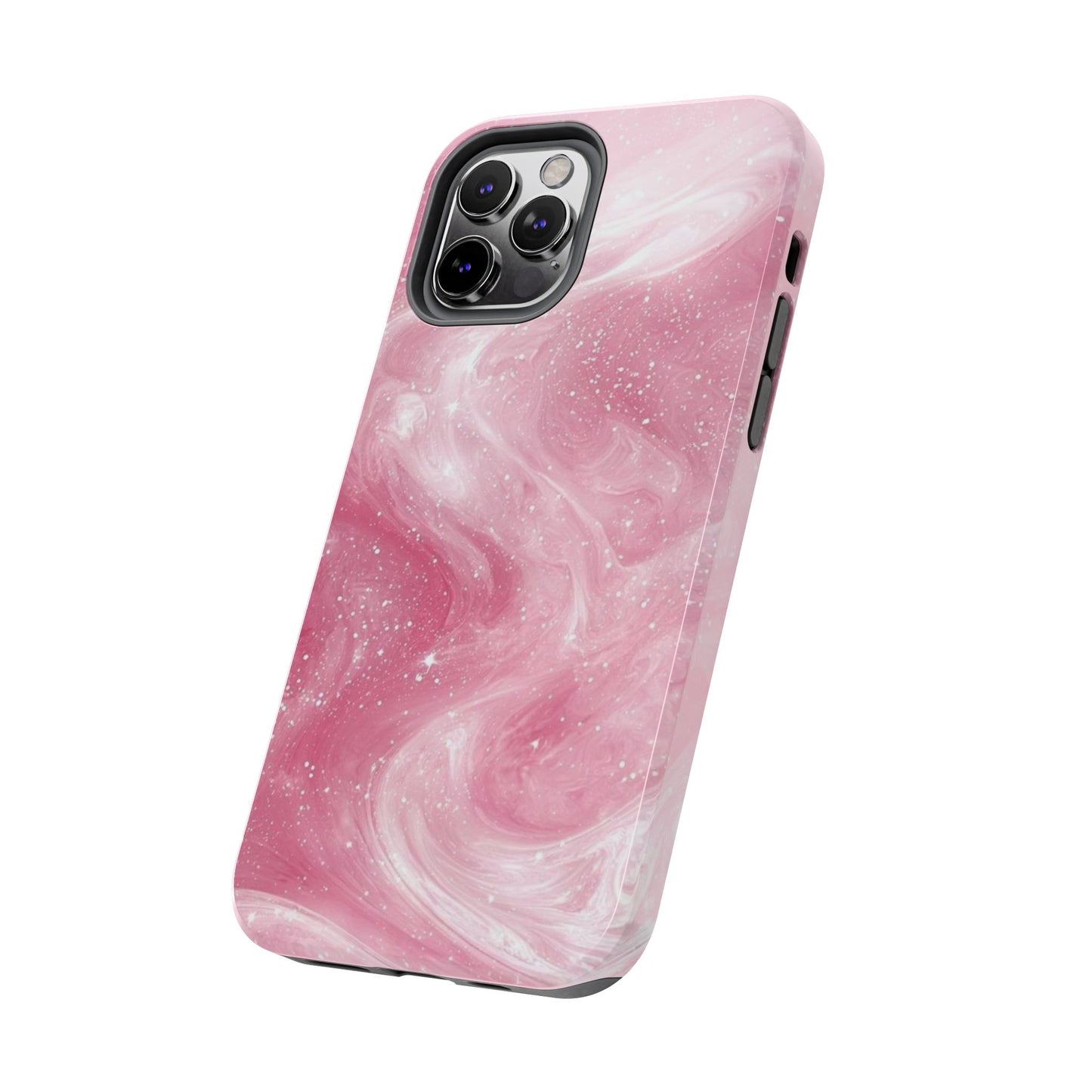 Stylish Tough Phone Cases - Pink Marble Design, Phone Cover for Women, Durable Protection, Trendy Gift, Birthday Present, Everyday Use