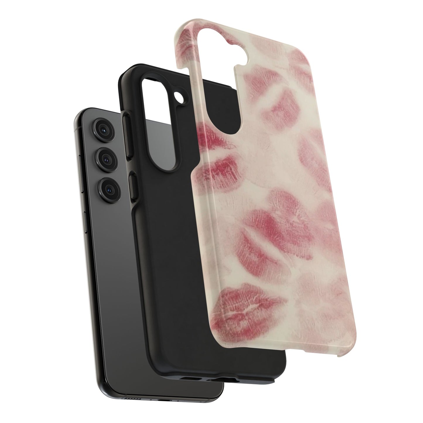 Stylish Kiss Print Phone Cases | Chic Mobile Covers for Trendy Users, Gift for Her, Protective Case, Birthday Present, Valentine's Day