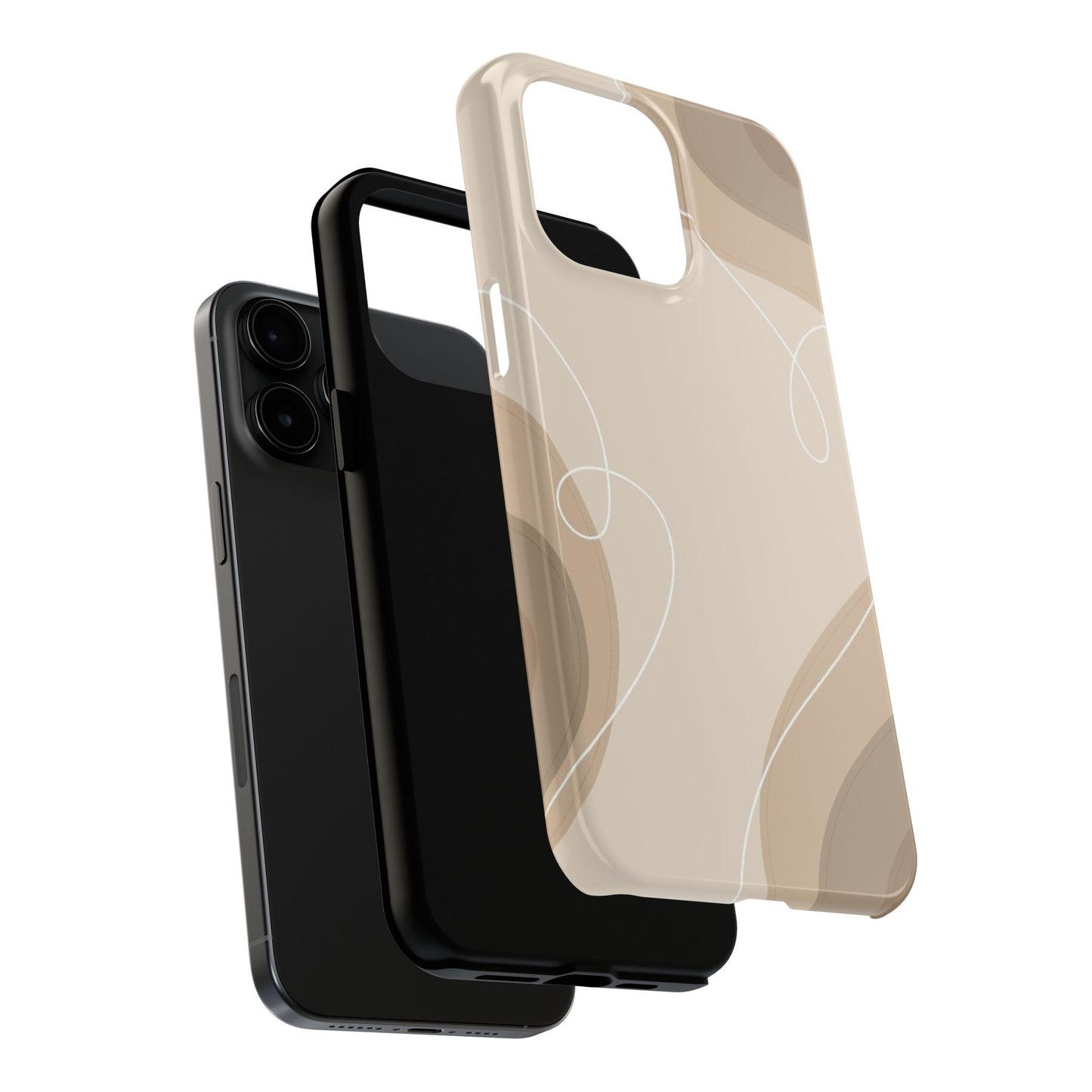 Abstract Wave Tough Phone Cases, Modern Phone Covers, Stylish Protective Cases, Gift for Her, Minimalist Design