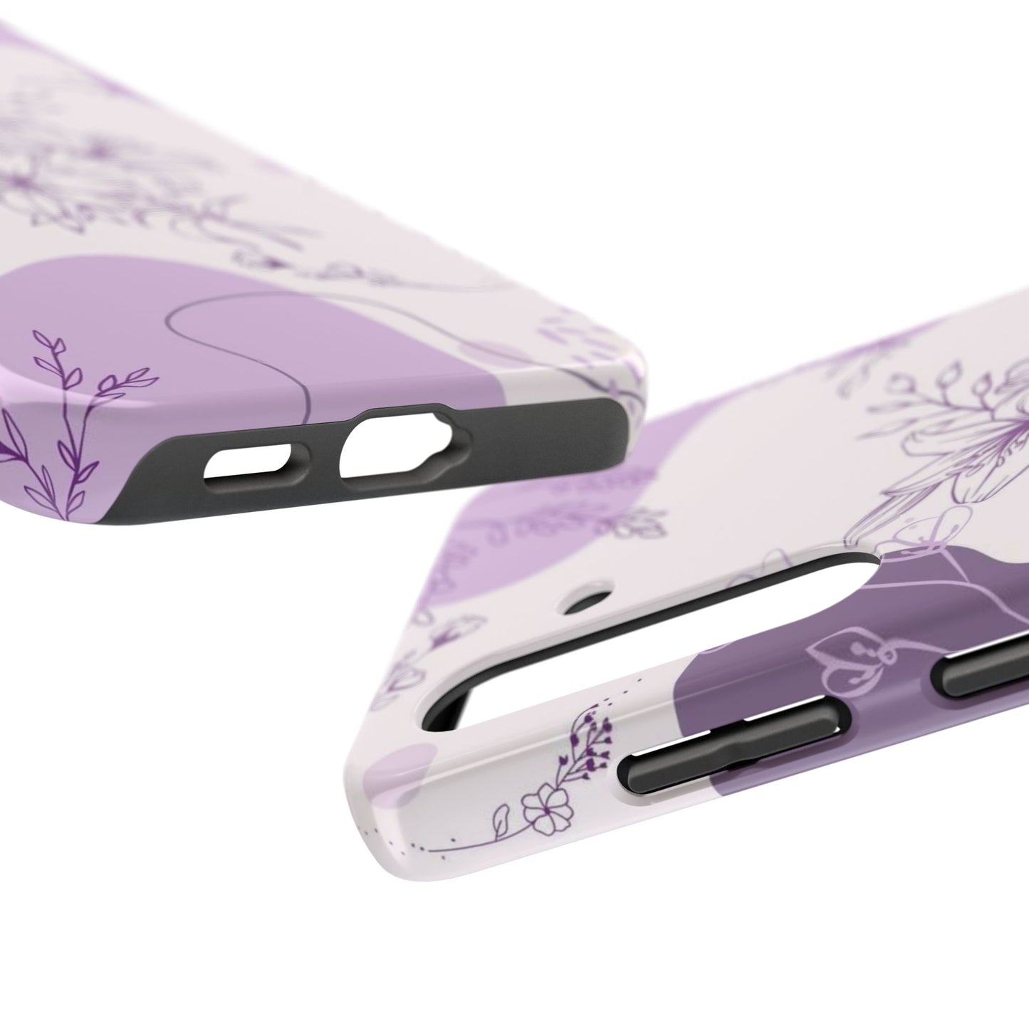 Stylish Floral Tough Phone Cases - Durable Floral Design for Women, Gift for Her, Phone Protection, Nature-Inspired Tech Accessories