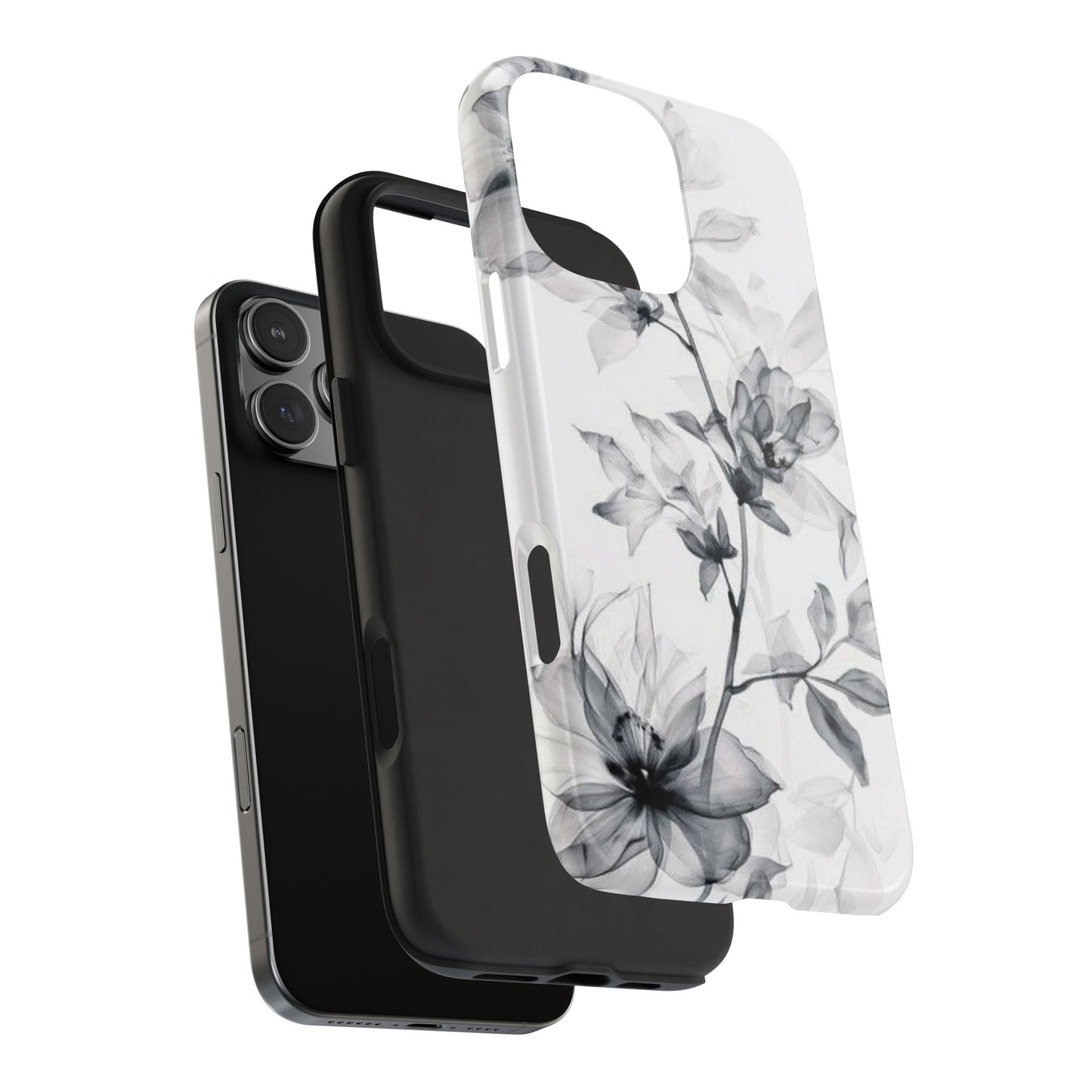Elegant Floral Tough Phone Cases, Durable Phone Cover, Gift for Her, Protective Case, Floral Design, Stylish Accessory
