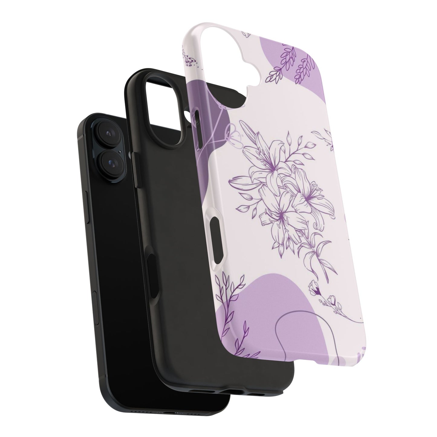 Stylish Floral Tough Phone Cases - Durable Floral Design for Women, Gift for Her, Phone Protection, Nature-Inspired Tech Accessories
