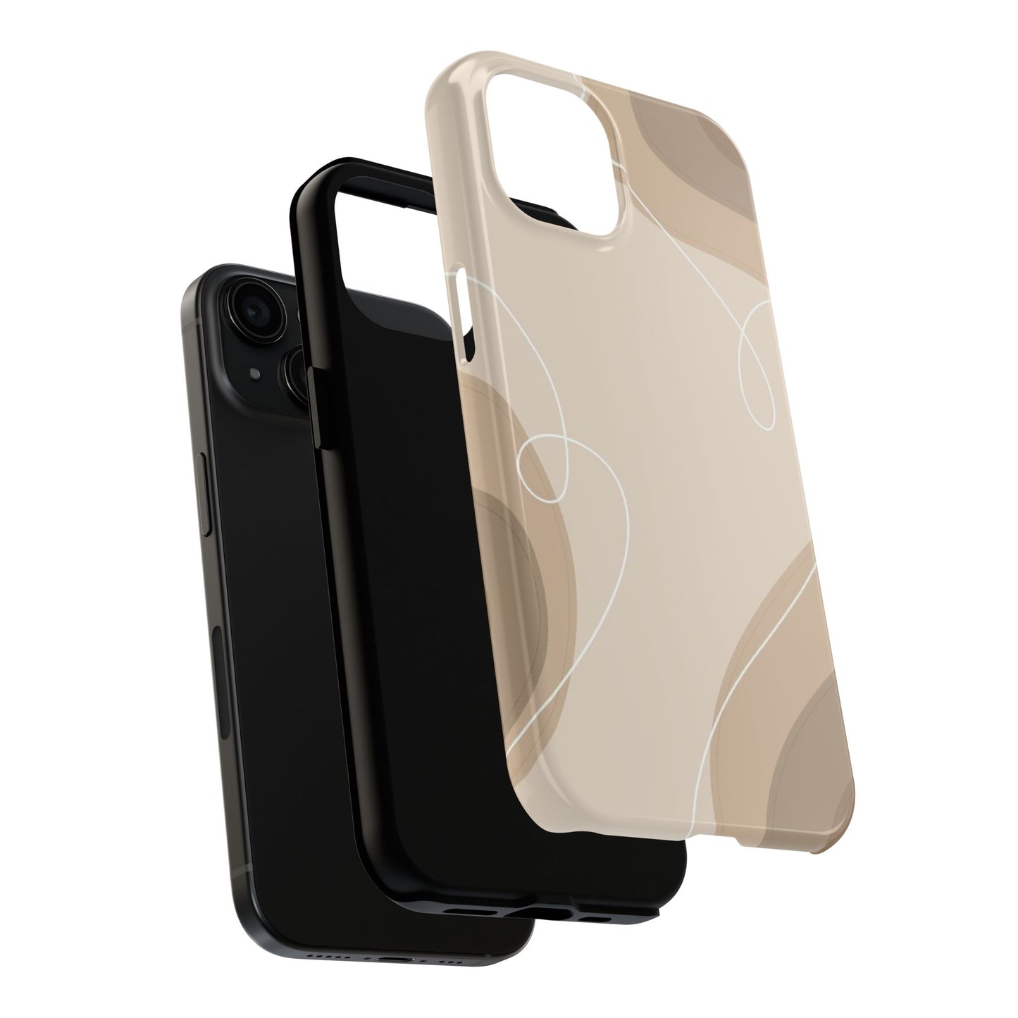 Abstract Wave Tough Phone Cases, Modern Phone Covers, Stylish Protective Cases, Gift for Her, Minimalist Design