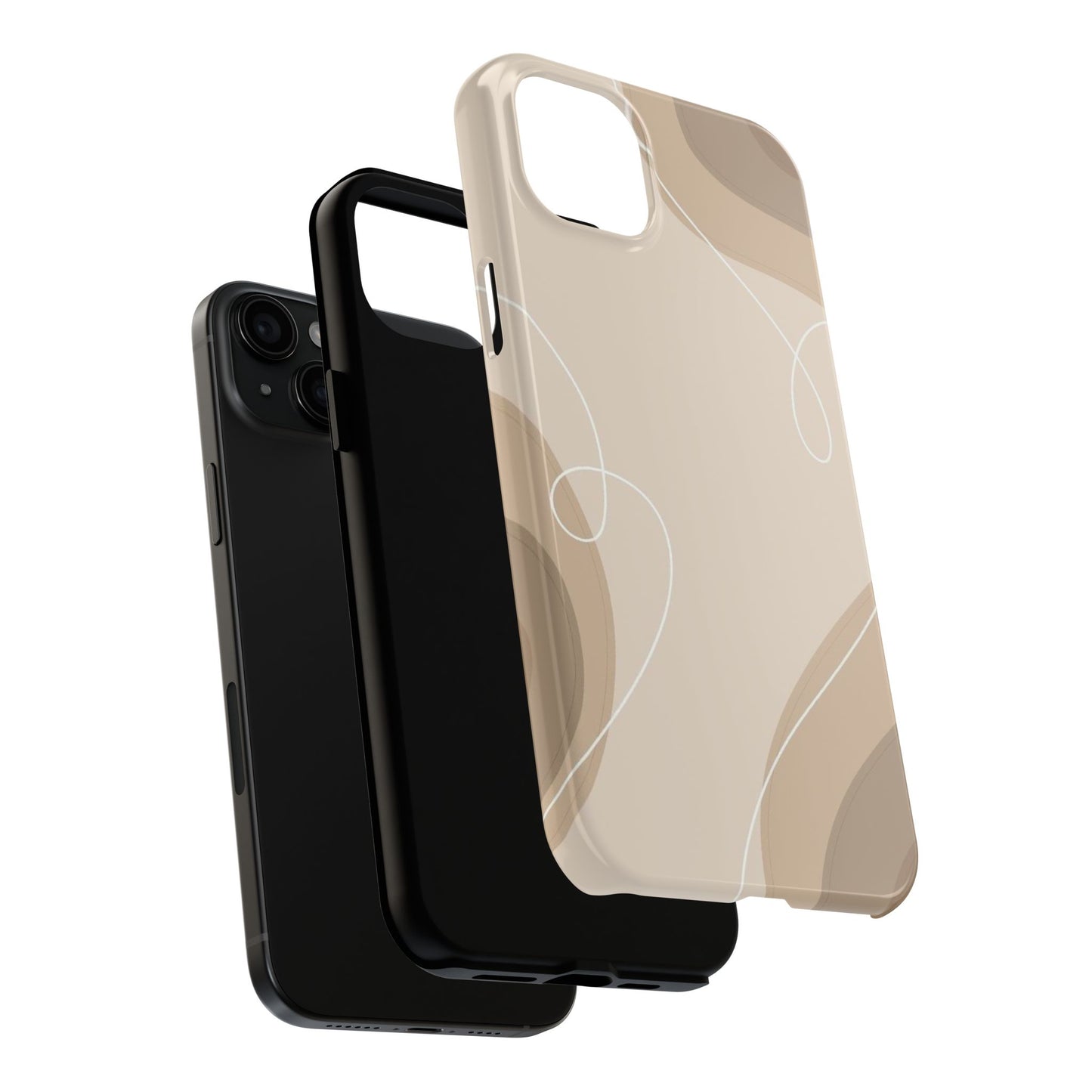 Abstract Wave Tough Phone Cases, Modern Phone Covers, Stylish Protective Cases, Gift for Her, Minimalist Design
