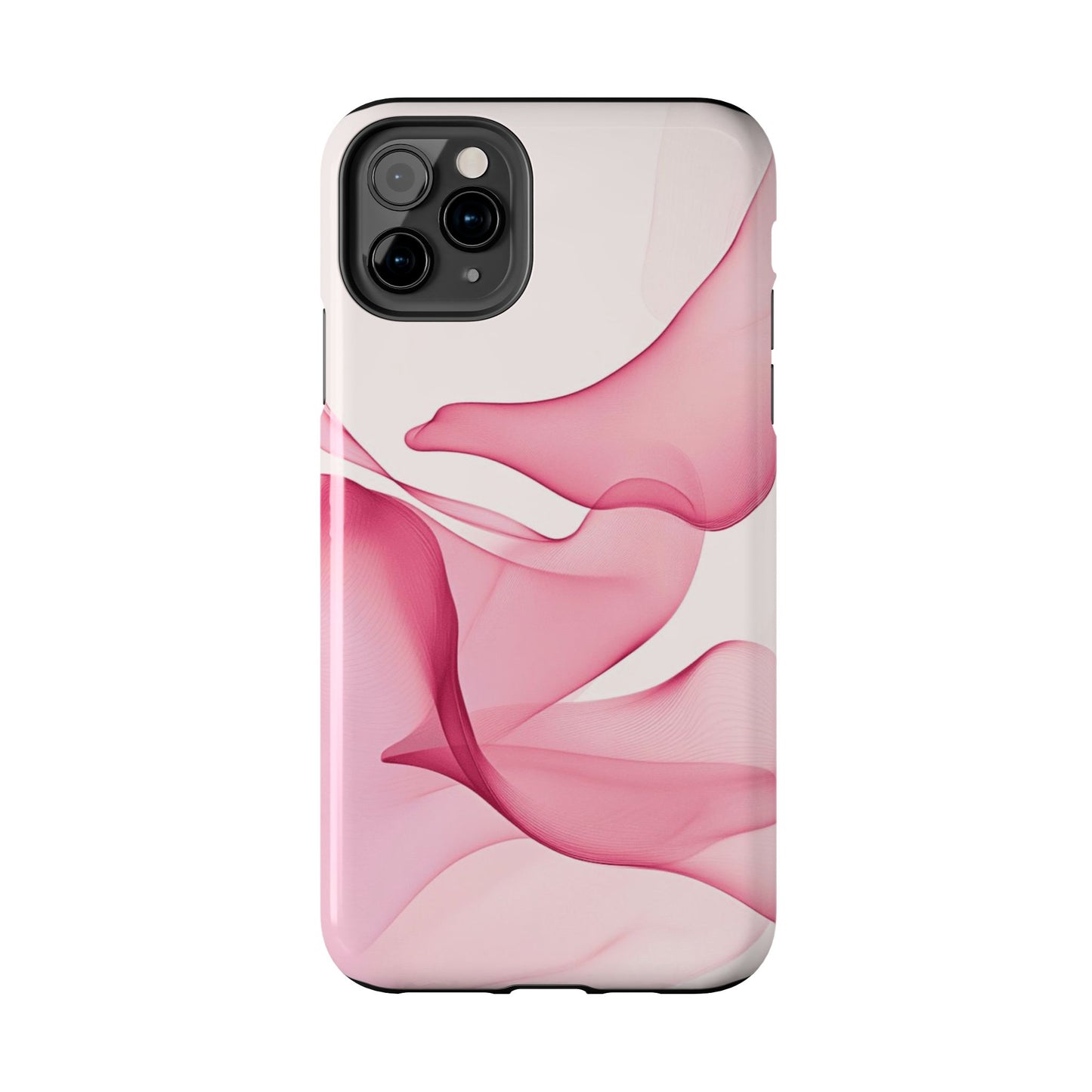 Elegant Tough Phone Cases | Stylish Shockproof Covers for Women | Trendy Gift for Birthdays, Holidays, or Any Occasion, Pink Flow Design