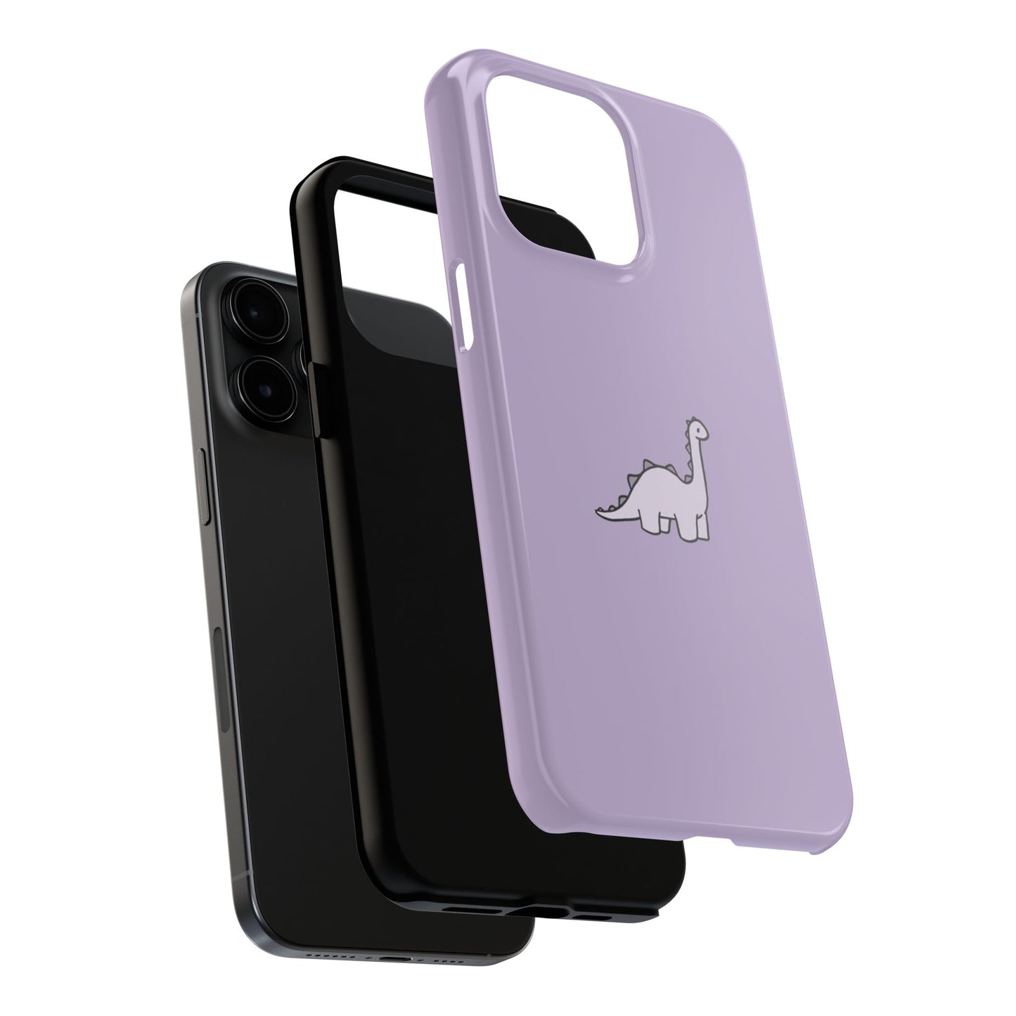 Cute Dinosaur Tough Phone Cases, Kid-Friendly Phone Covers, Dinosaur Gifts for Kids, Purple Phone Accessories, Durable Cases