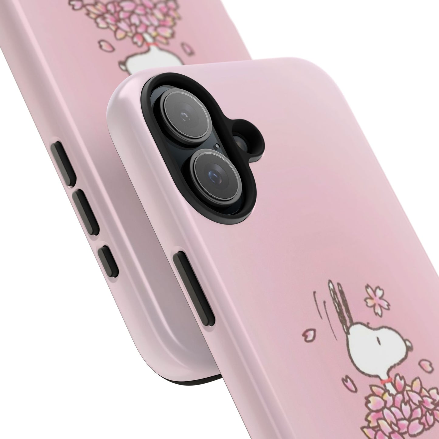 Cute Bunny Floral Tough Phone Cases, Spring Accessories, Gift for Her, Durable Cell Case, Pet Lovers, Unique Spring Decor